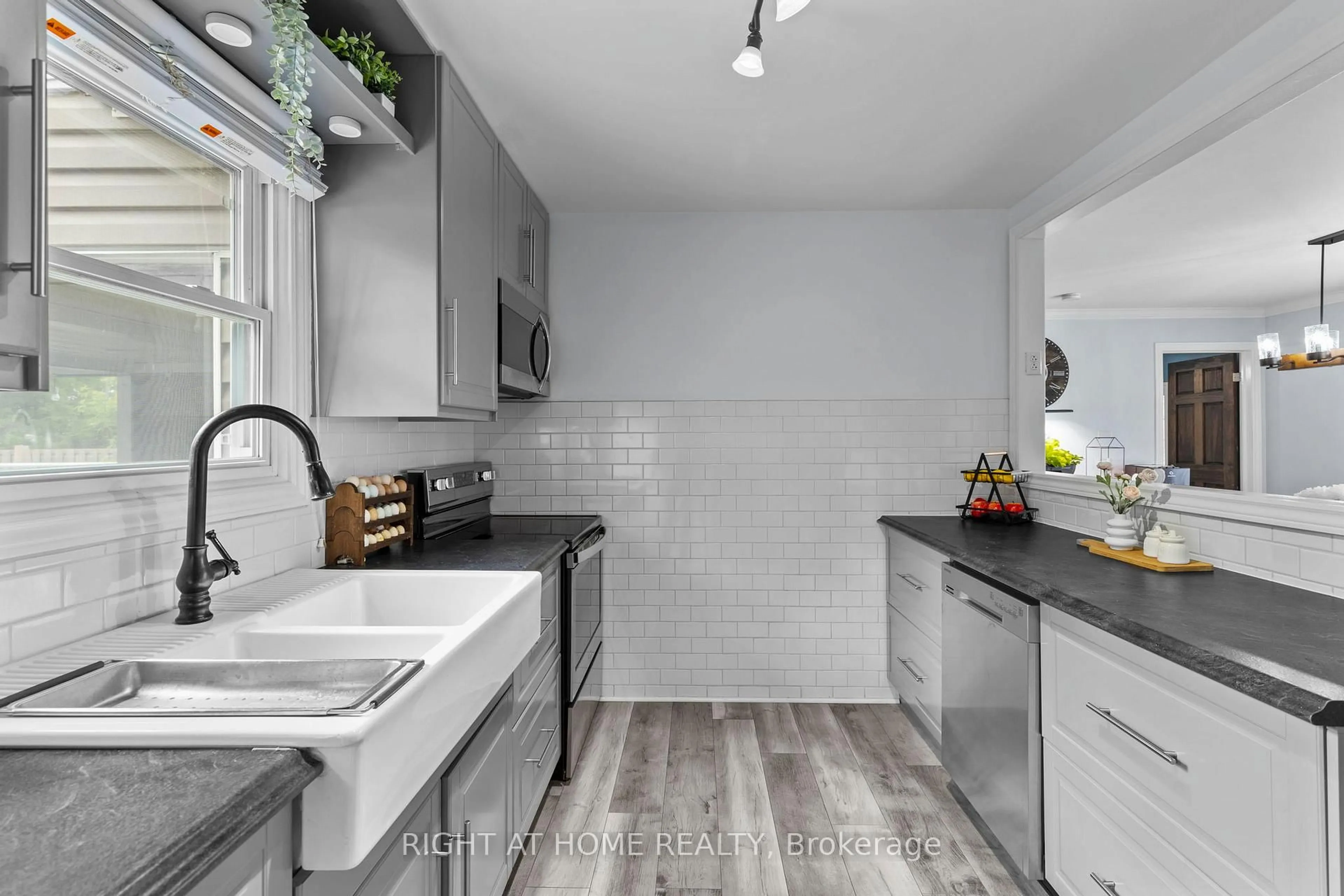 Contemporary kitchen, ceramic/tile floor for 124 Sydenham St, Essa Ontario L0M 1B0