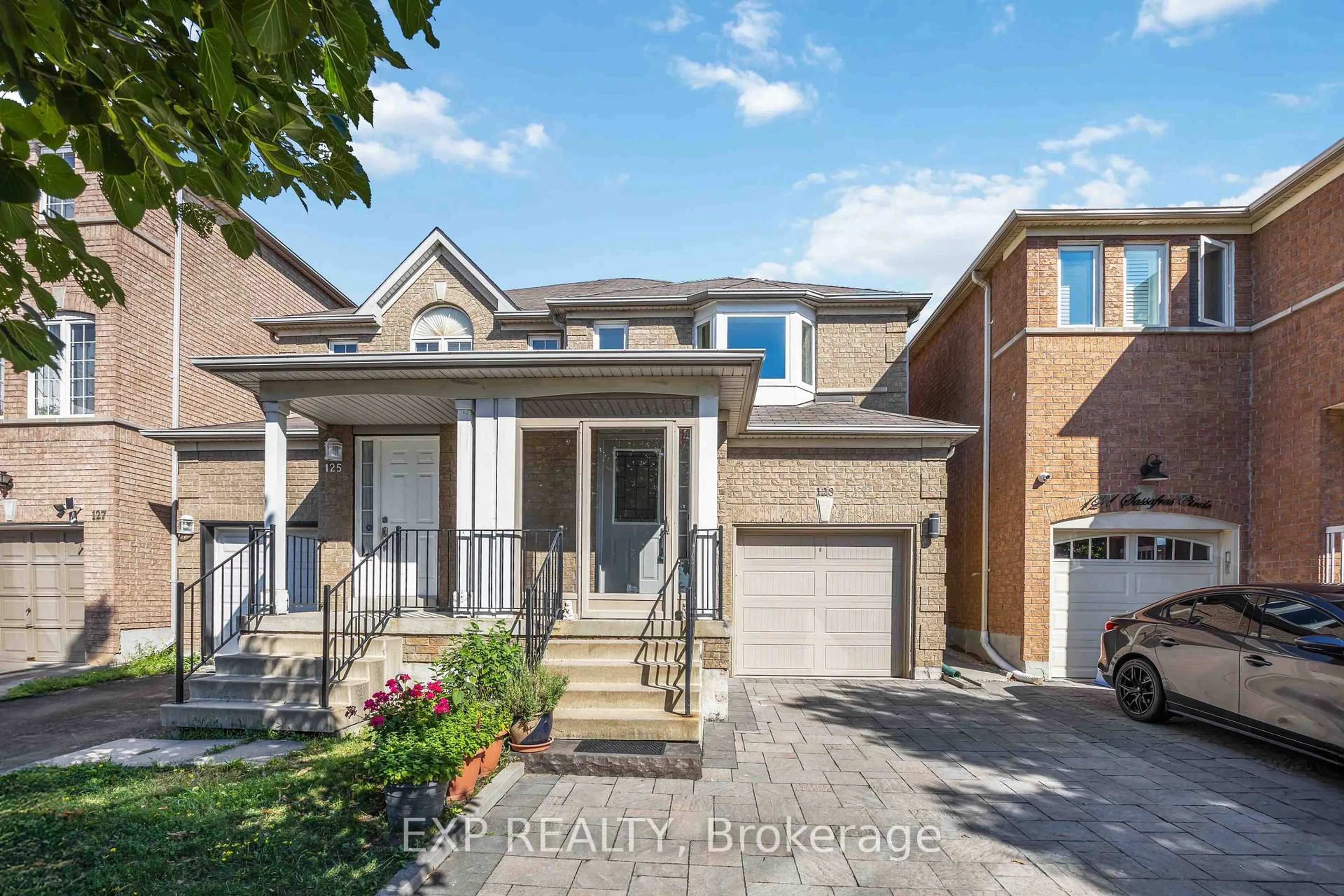 Home with brick exterior material, street for 123 Sassafras Circ, Vaughan Ontario L4J 8M9