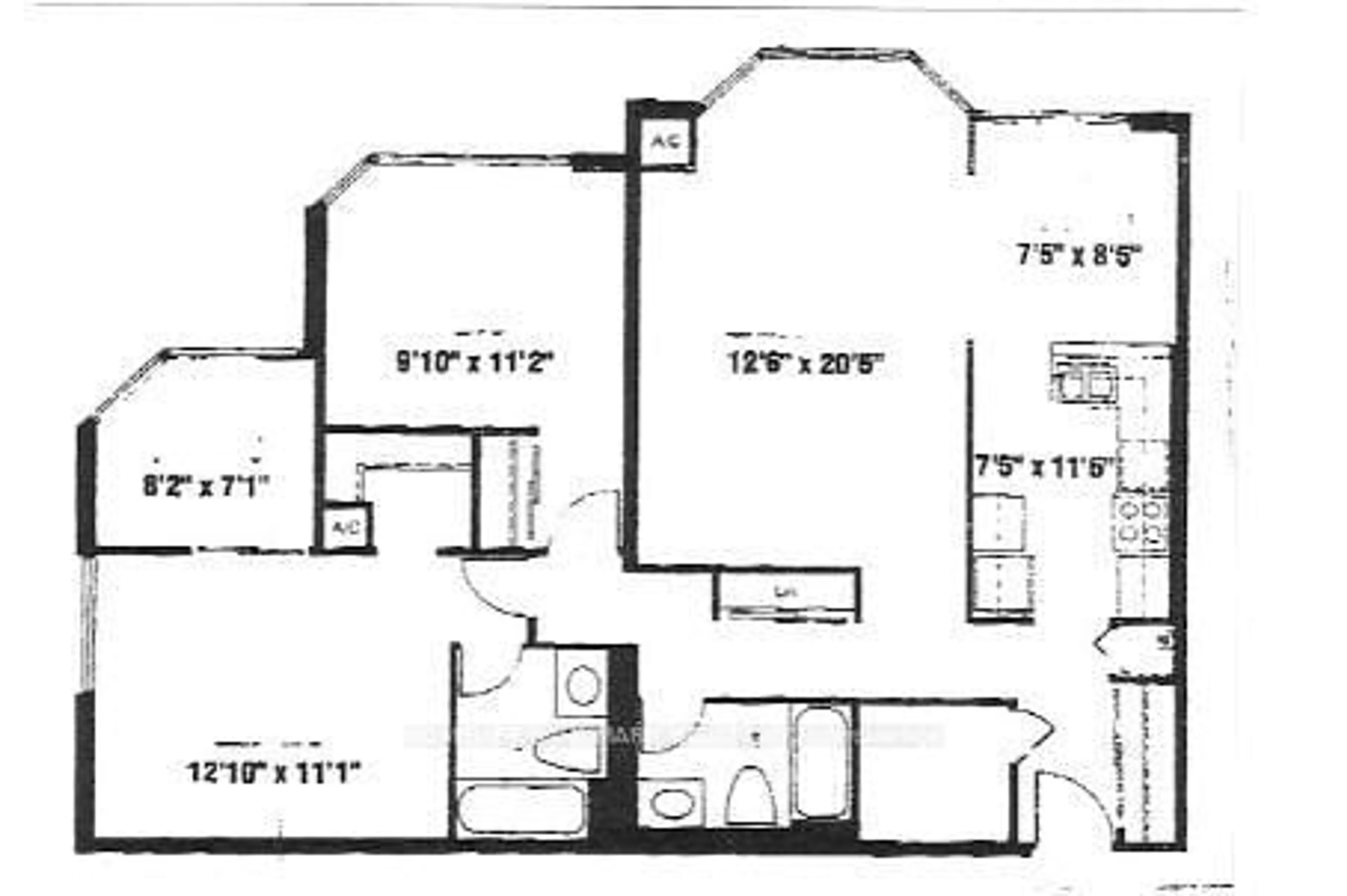 Floor plan for 175 Cedar Ave #712, Richmond Hill Ontario L4C 9V3