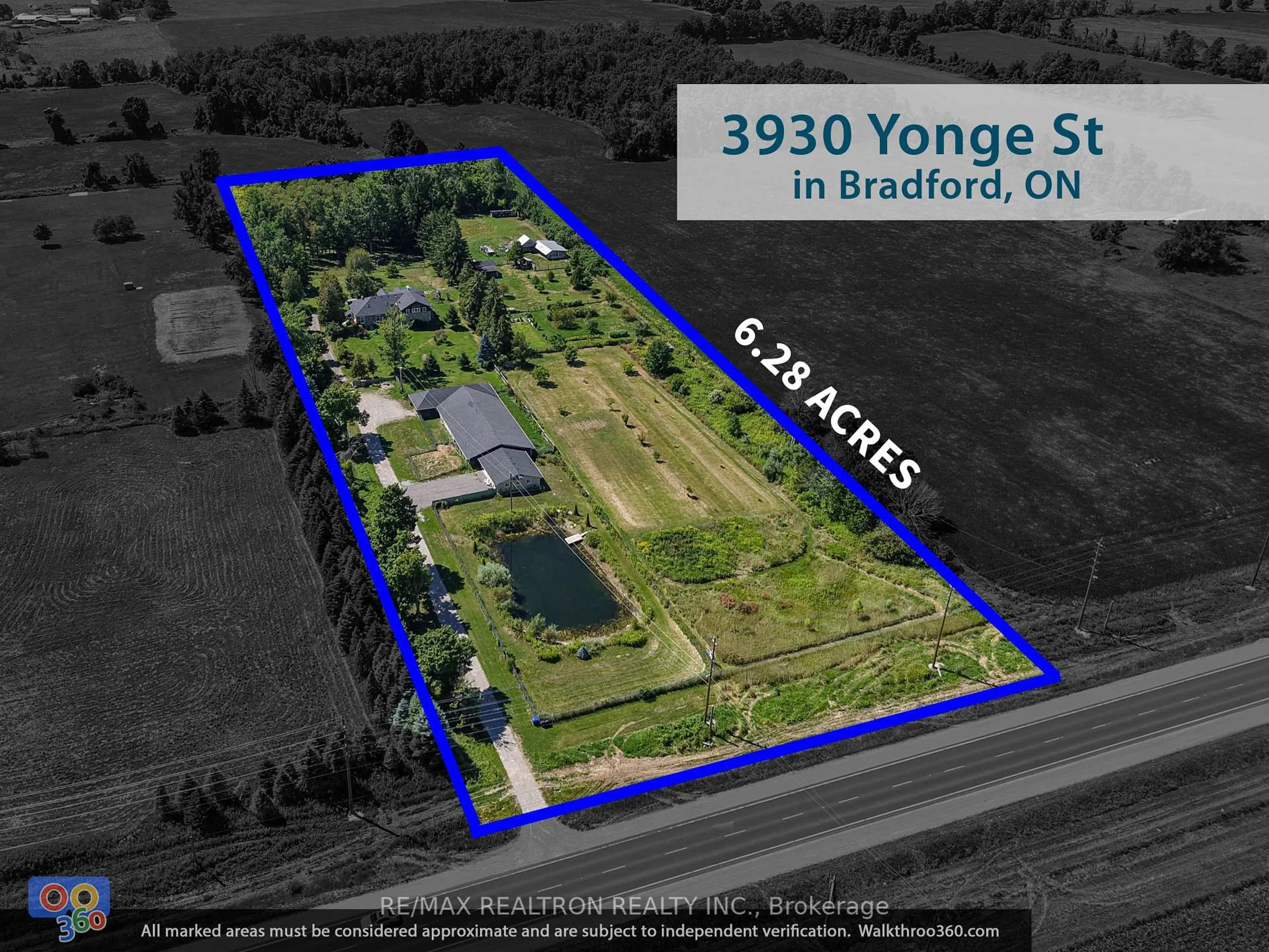 A pic from outside/outdoor area/front of a property/back of a property/a pic from drone, street for 3930 Yonge St, Bradford West Gwillimbury Ontario L3Z 3X6