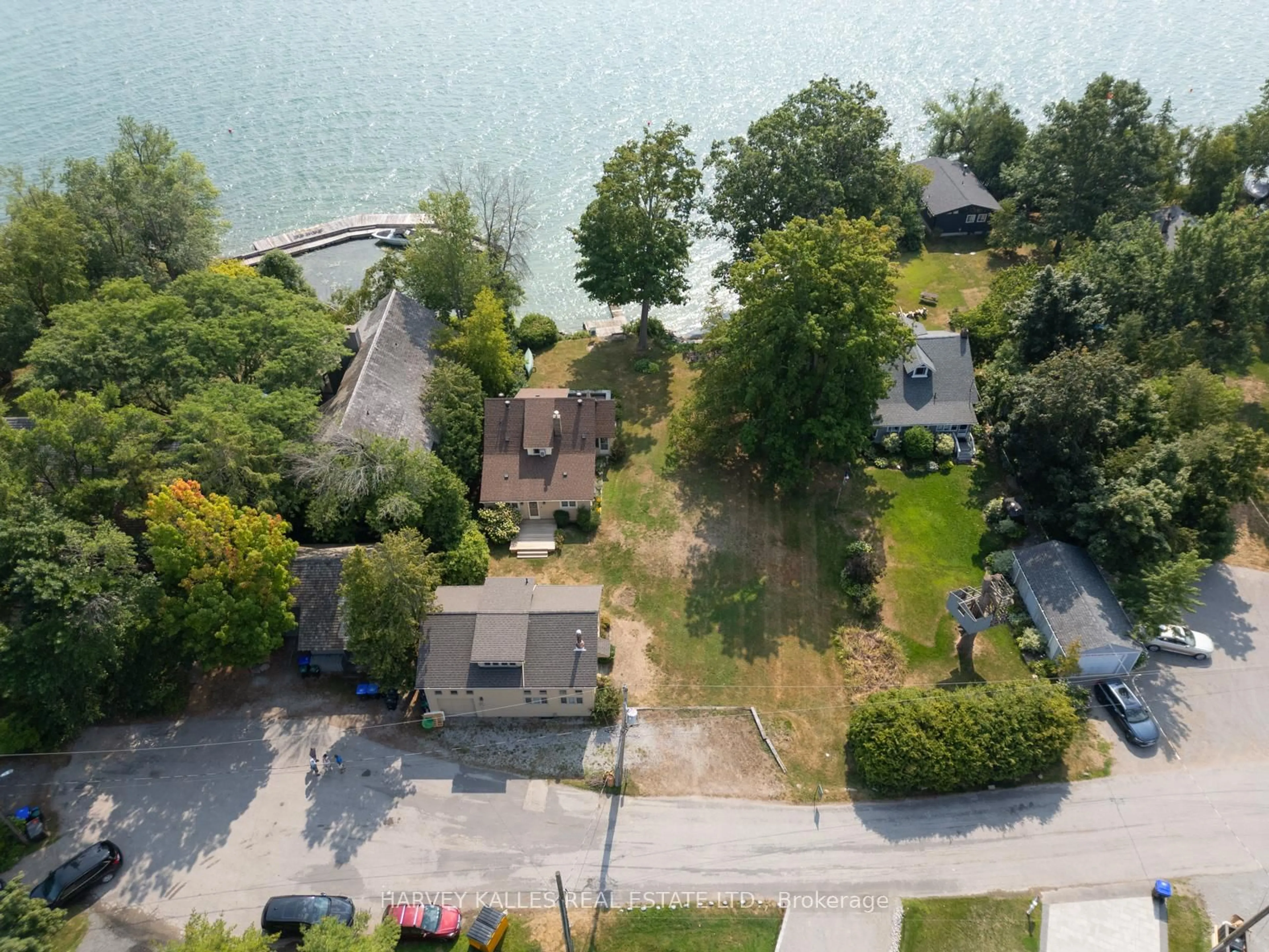 A pic from outside/outdoor area/front of a property/back of a property/a pic from drone, water/lake/river/ocean view for 607 Cedarvale Dr, Innisfil Ontario L9S 4L1