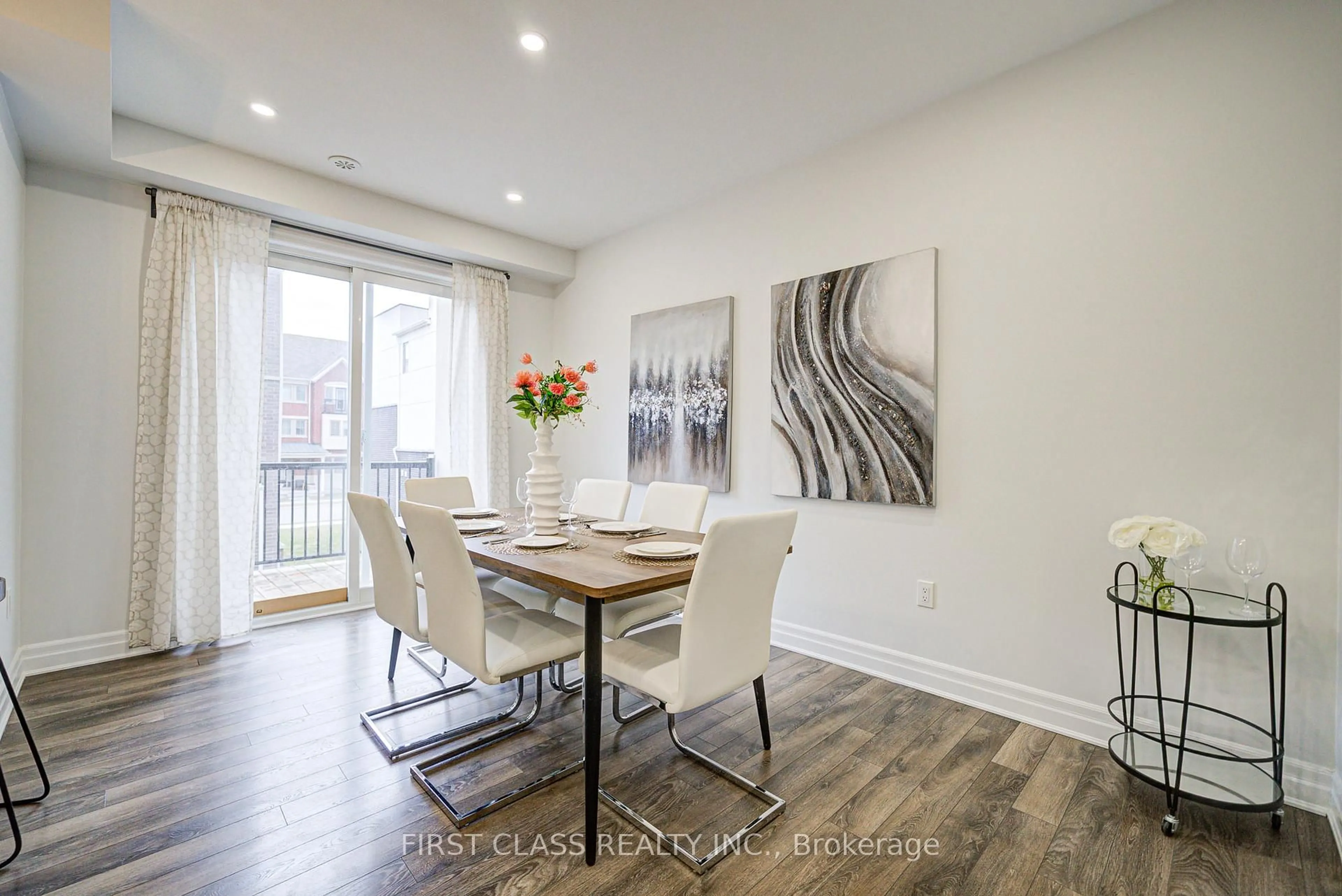 Dining room, wood/laminate floor for 15 Thomas Swanson St, Markham Ontario L6B 1M8
