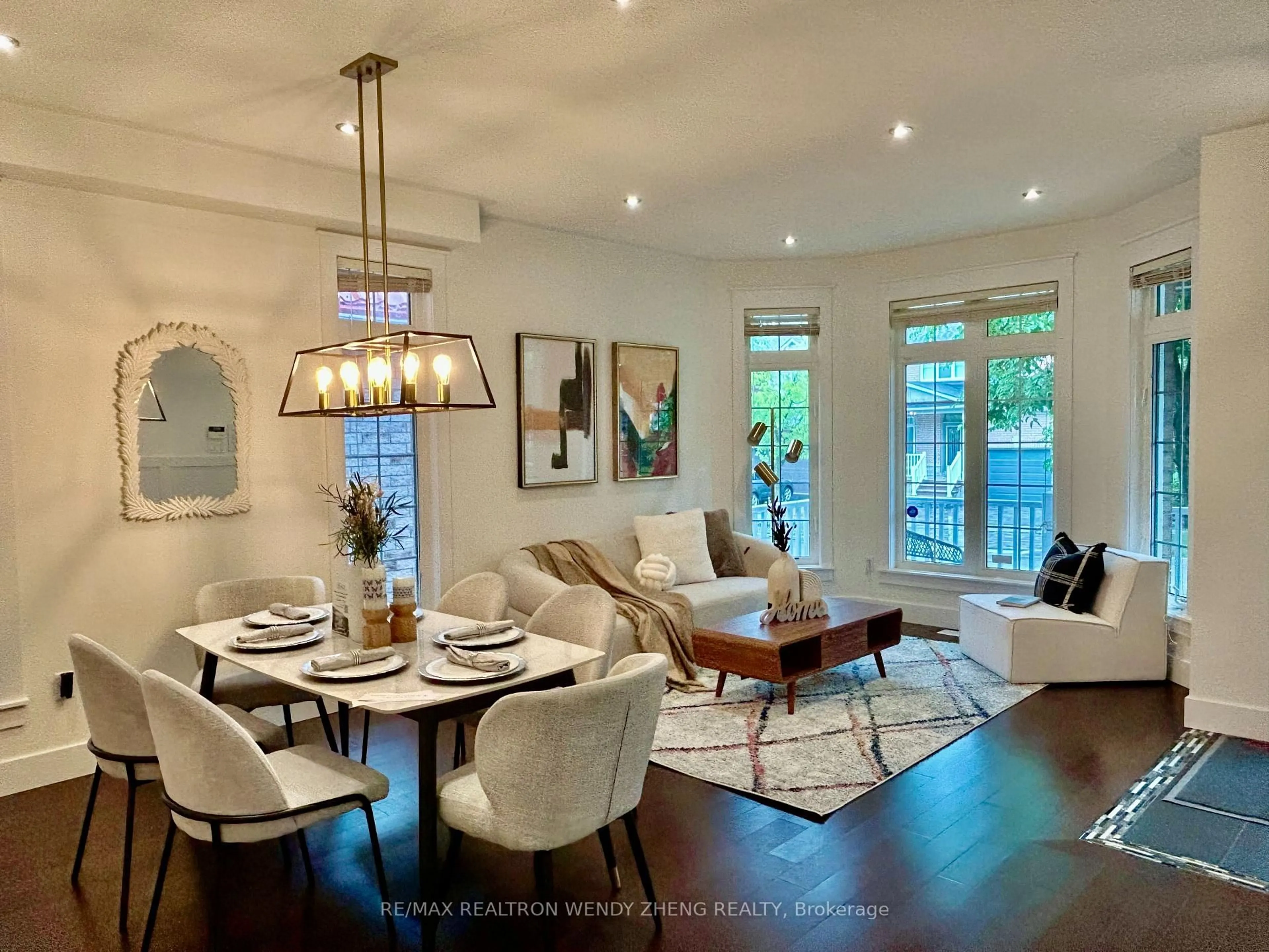 Dining room, wood/laminate floor for 20 Gordon Weeden Rd, Markham Ontario L6E 1Y5