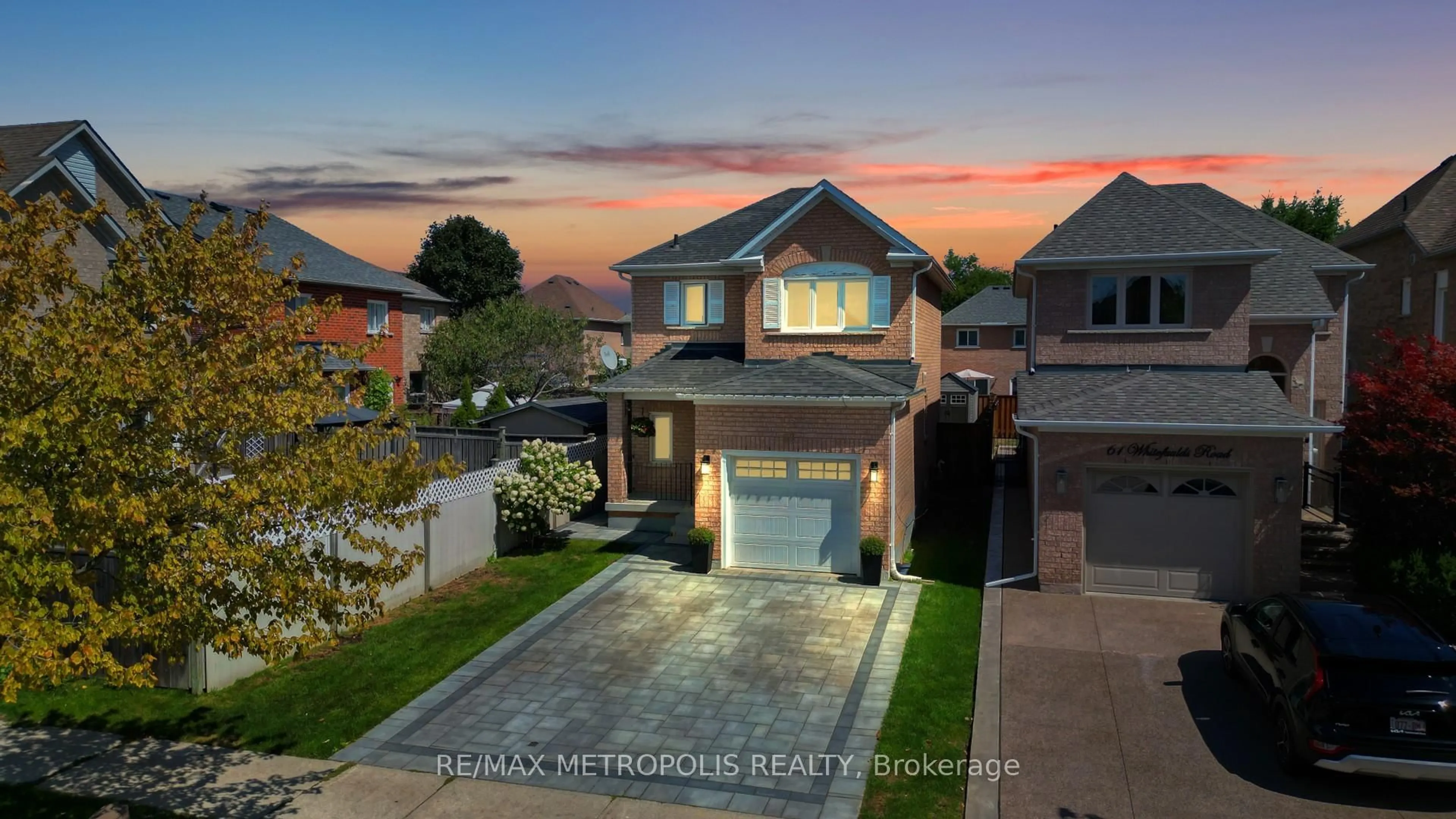 A pic from outside/outdoor area/front of a property/back of a property/a pic from drone, street for 63 Whitefaulds Rd, Vaughan Ontario L6A 2K4