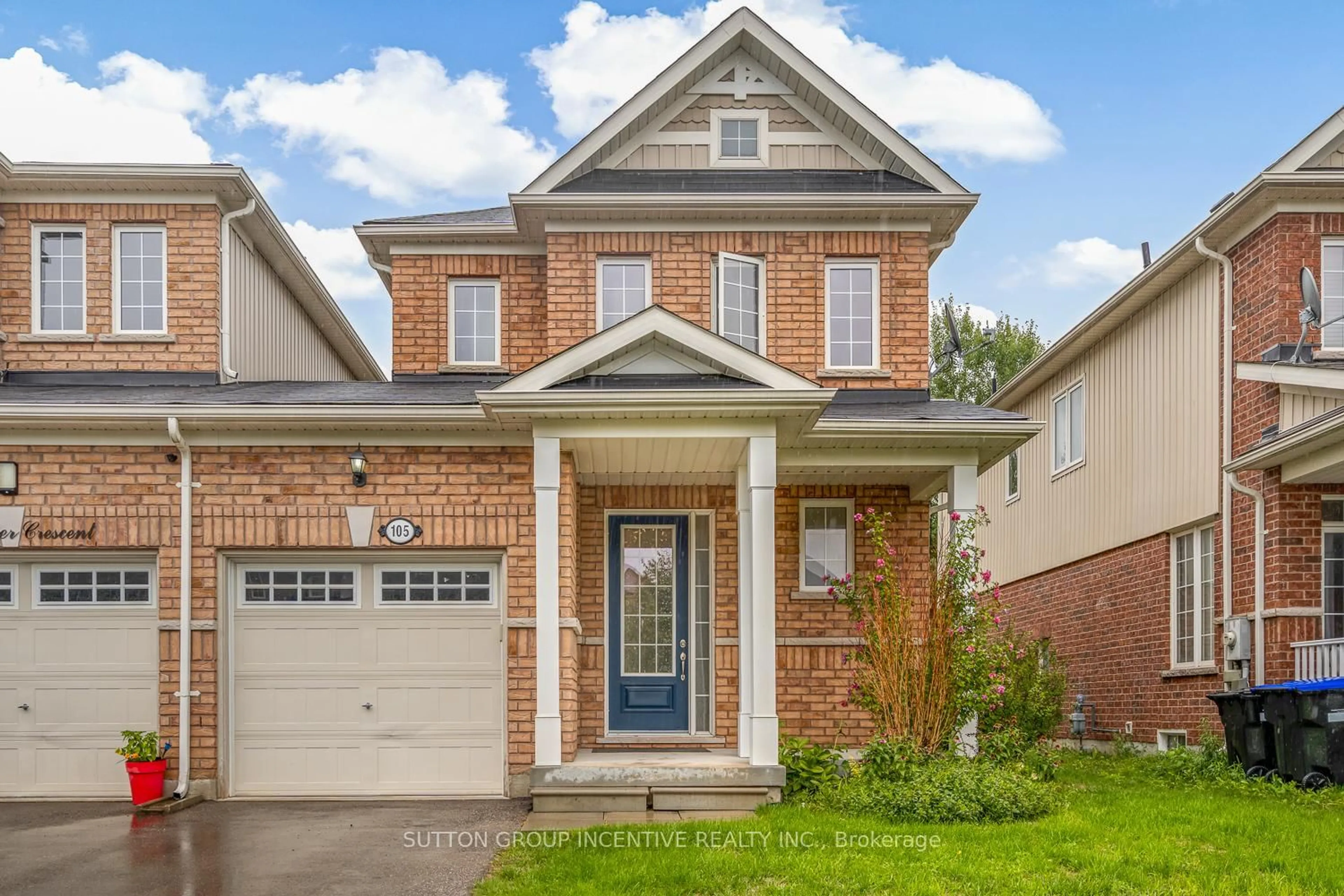 Home with brick exterior material, street for 105 COLLIER Cres, Essa Ontario L0M 1B5