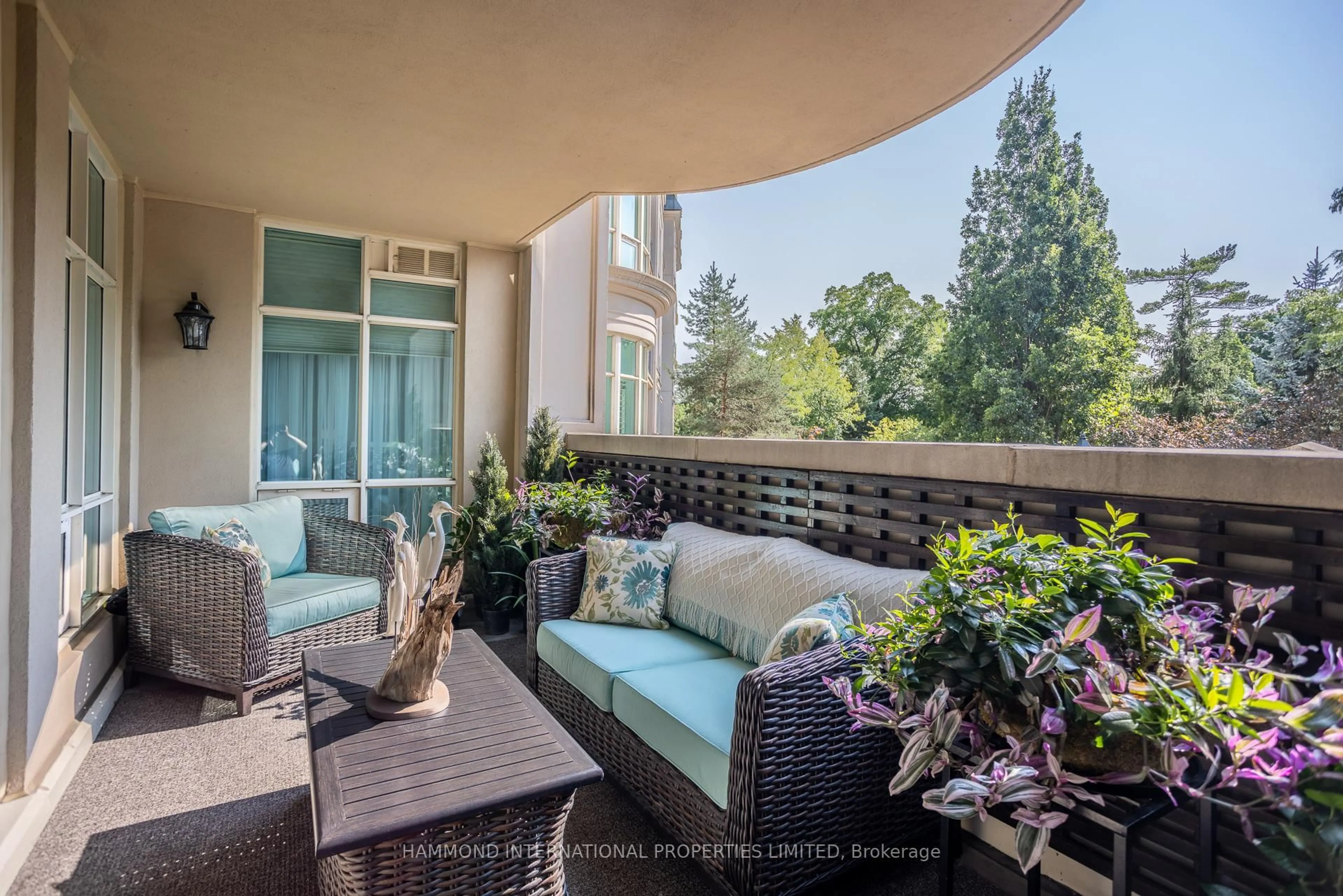 Balcony in the apartment, water/lake/river/ocean view for 7071 Bayview Ave #215, Markham Ontario L3T 7Y8