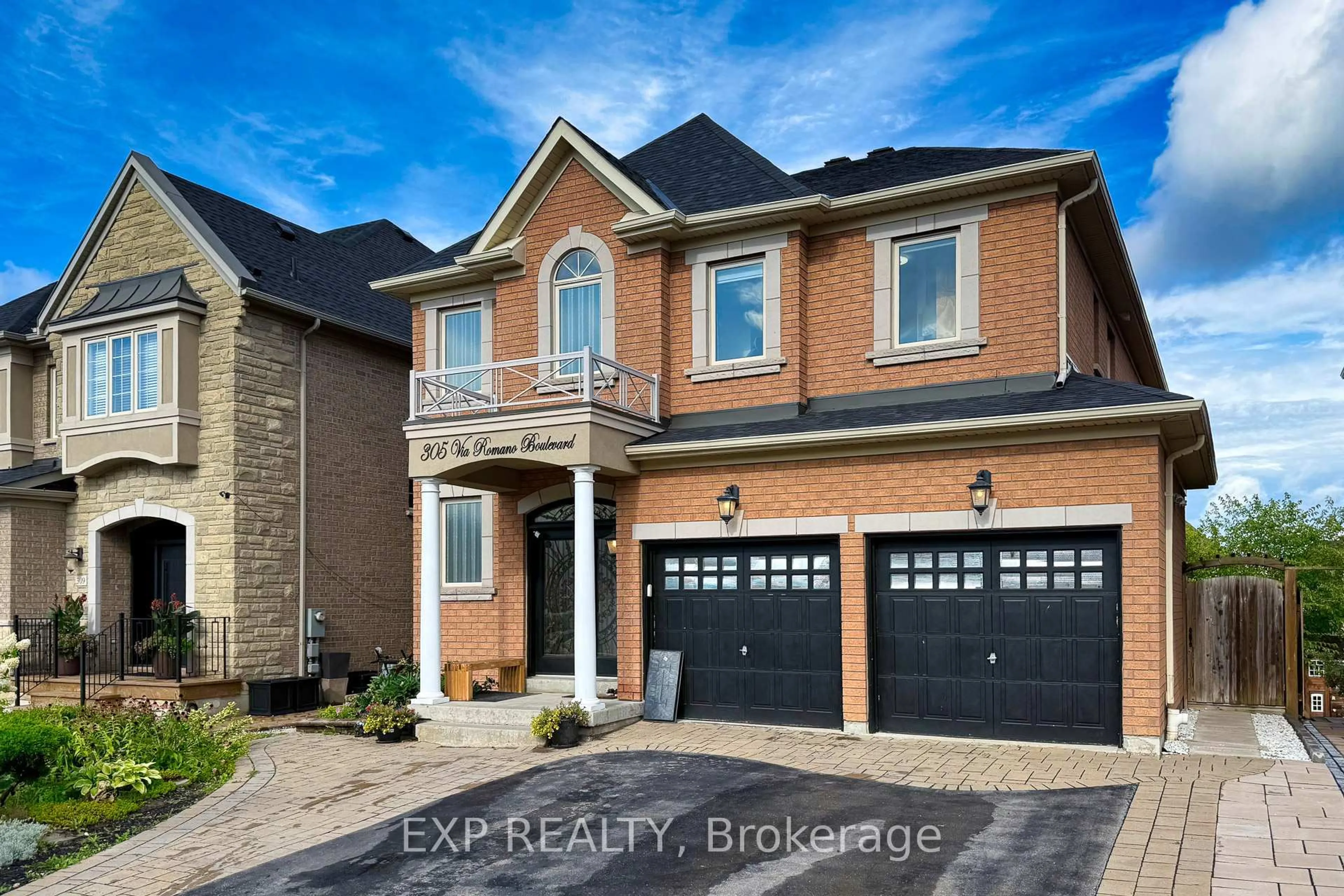 Home with brick exterior material, street for 305 Via Romano Blvd, Vaughan Ontario L6A 0J1