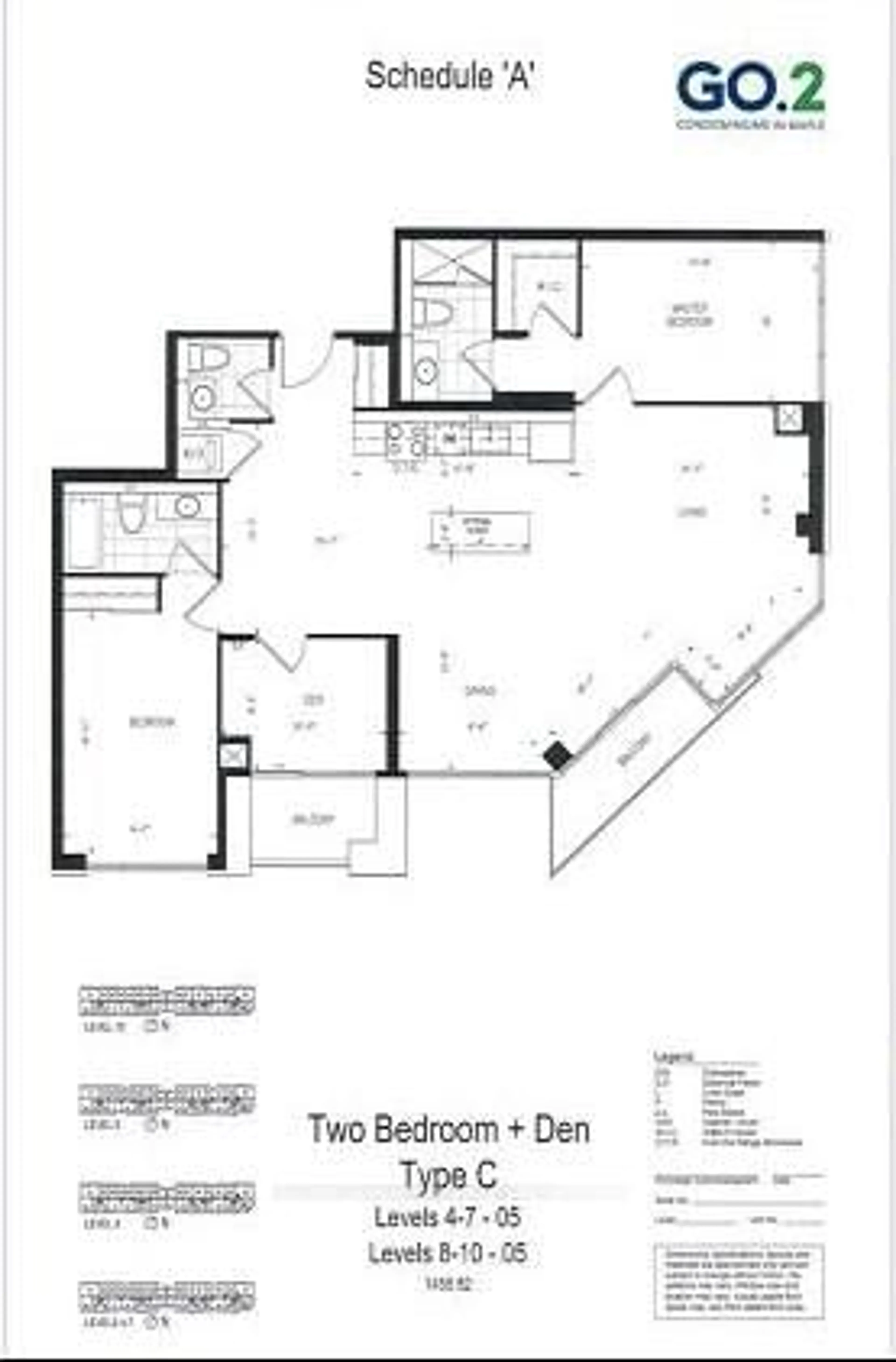 Floor plan for 100 Eagle Rock Way #605, Vaughan Ontario L6A 5B6