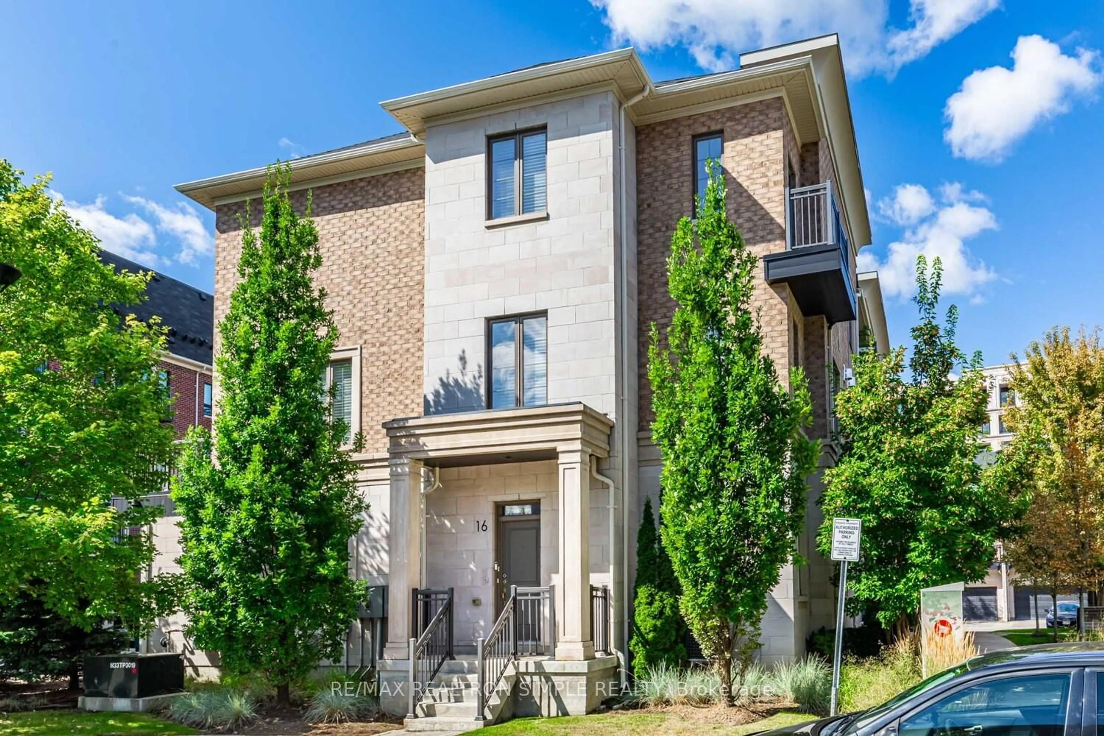 Home with brick exterior material, street for 16 American Elm Way, Markham Ontario L3R 1L6
