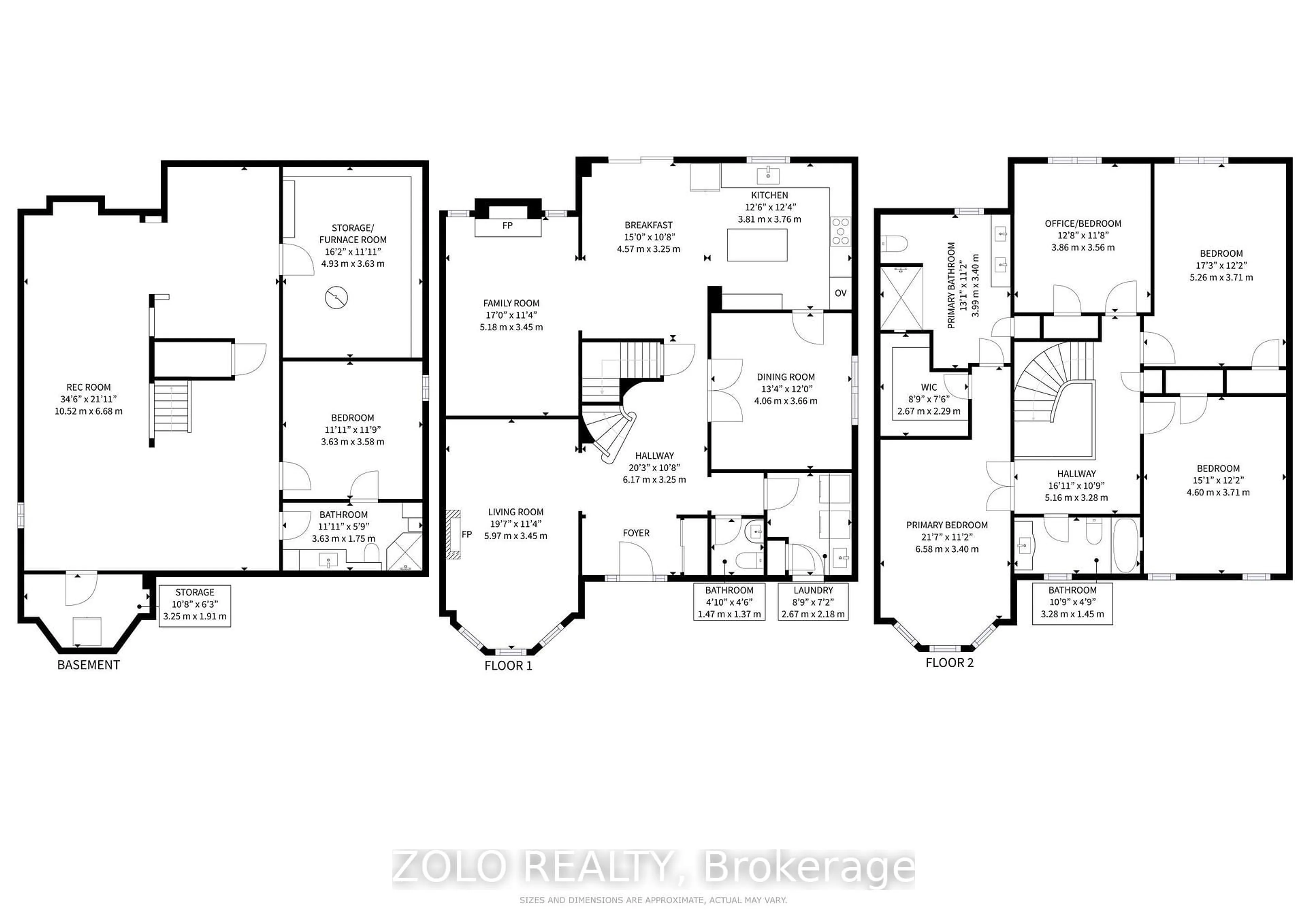 Floor plan for 371 Binns Ave, Newmarket Ontario L3X 1T7