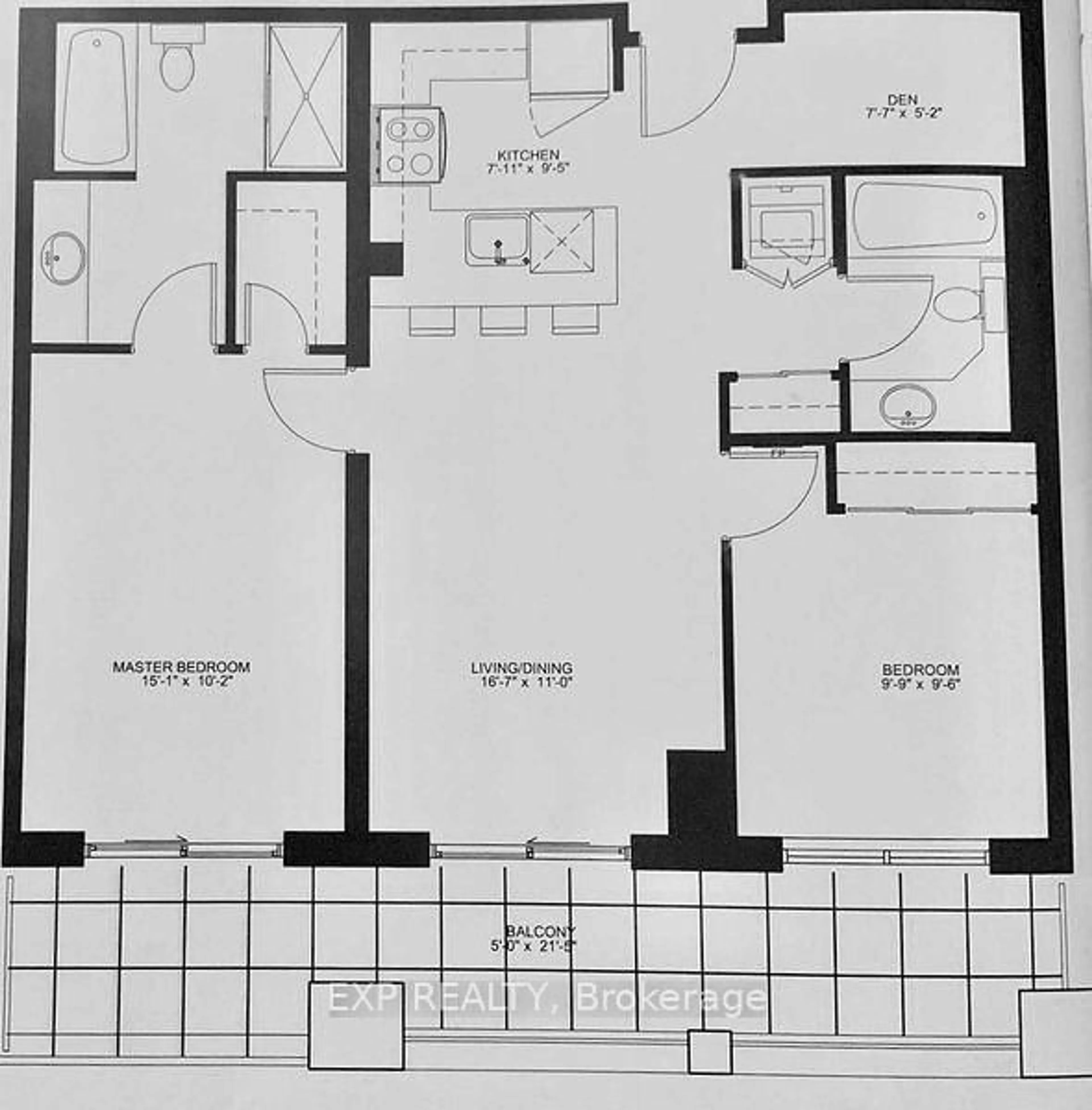 Floor plan for 11611 Yonge St #317, Richmond Hill Ontario L4E 1G2