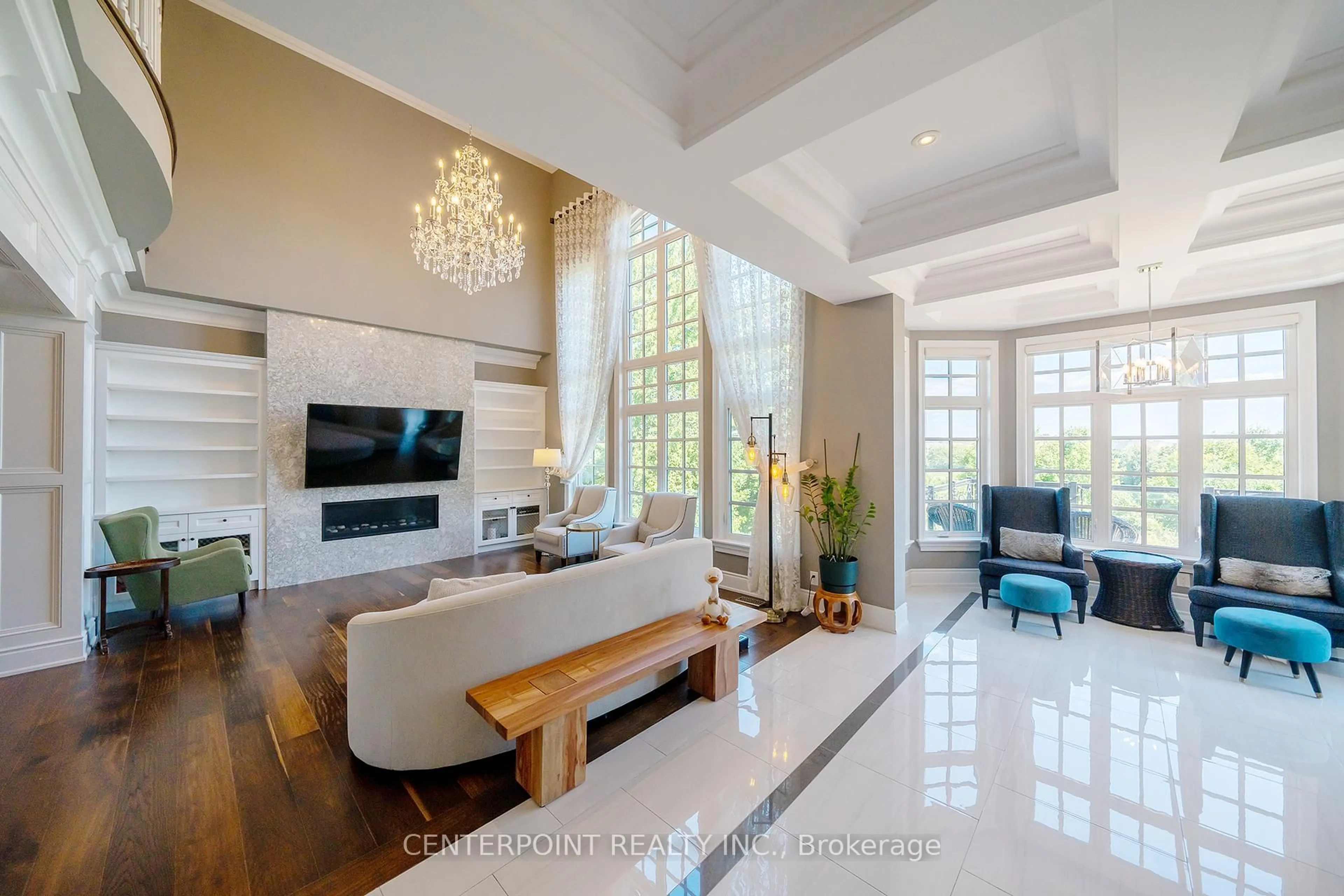 Living room with furniture, ceramic/tile floor for 190 Angus Glen Blvd, Markham Ontario L6C 0K1