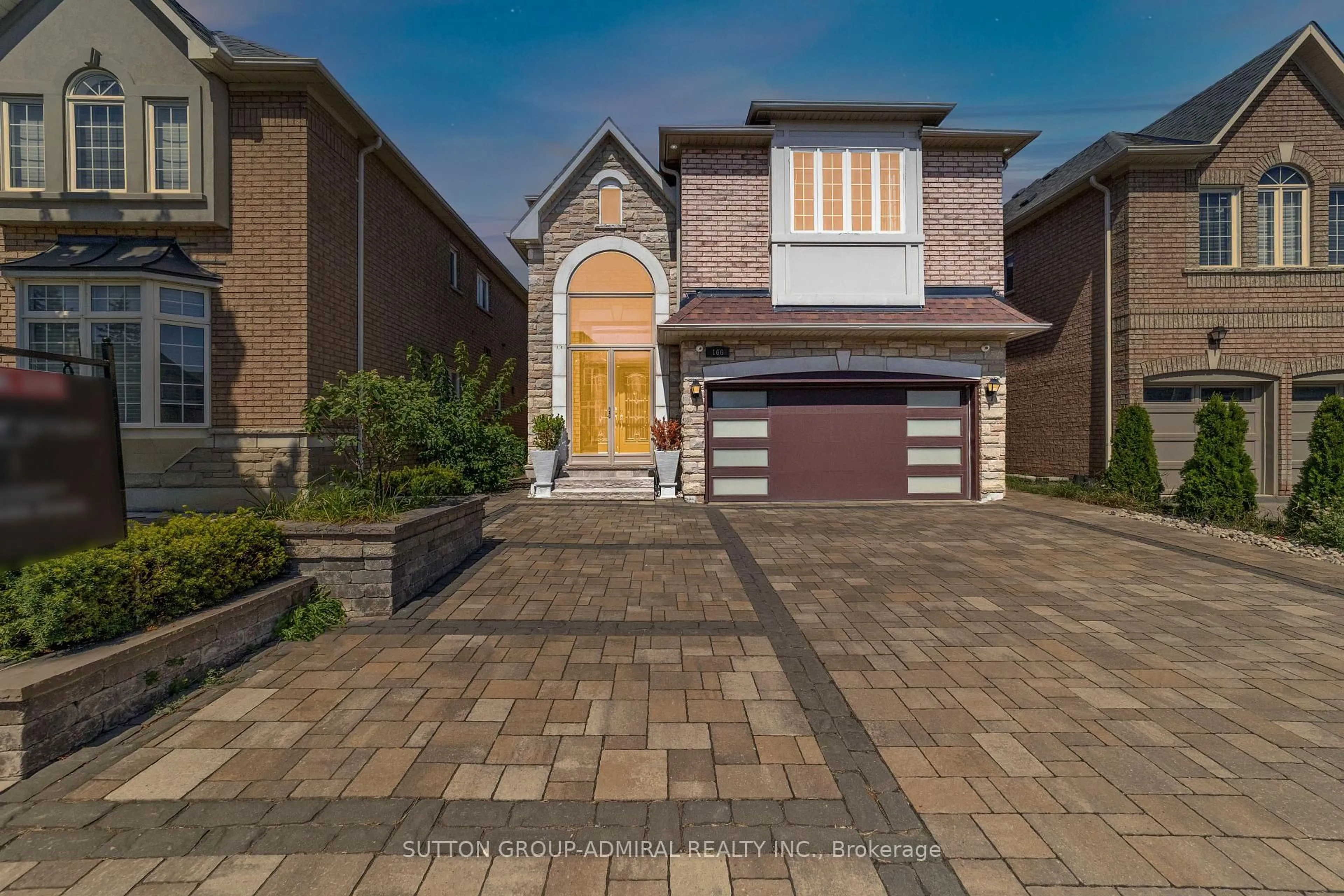 Home with brick exterior material, street for 166 Ner Israel Dr, Vaughan Ontario L4J 9K8