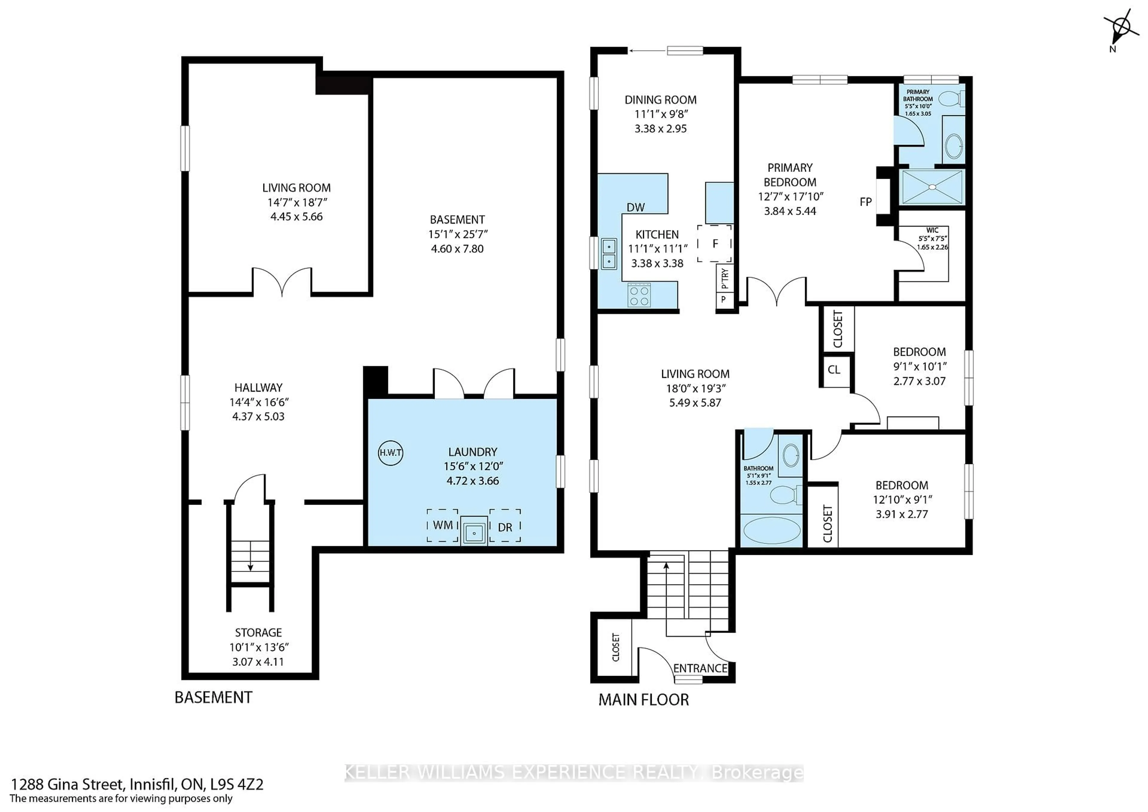 Floor plan for 1288 Gina St, Innisfil Ontario L9S 1T1