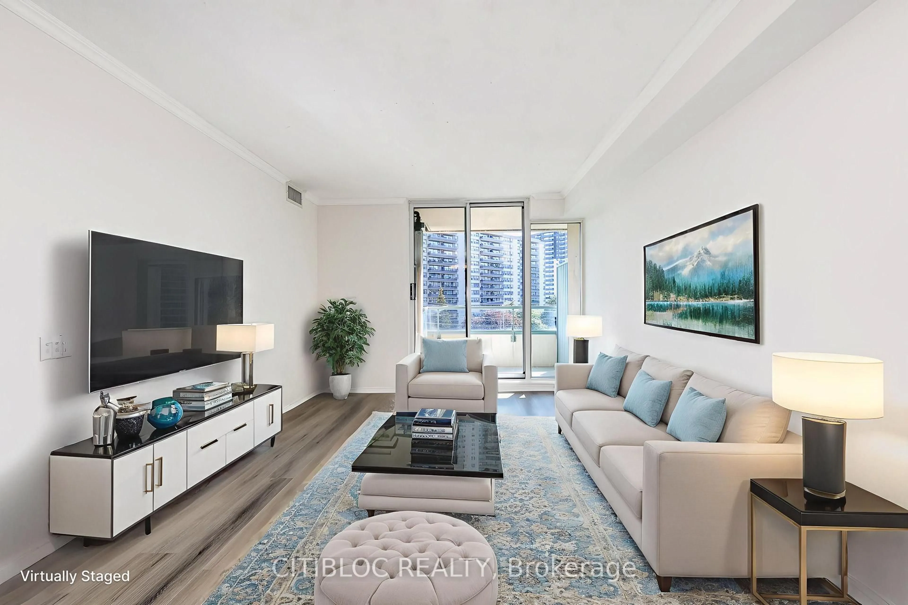 Living room with furniture, unknown for 1 Emerald Lane #508, Vaughan Ontario L4J 8N2