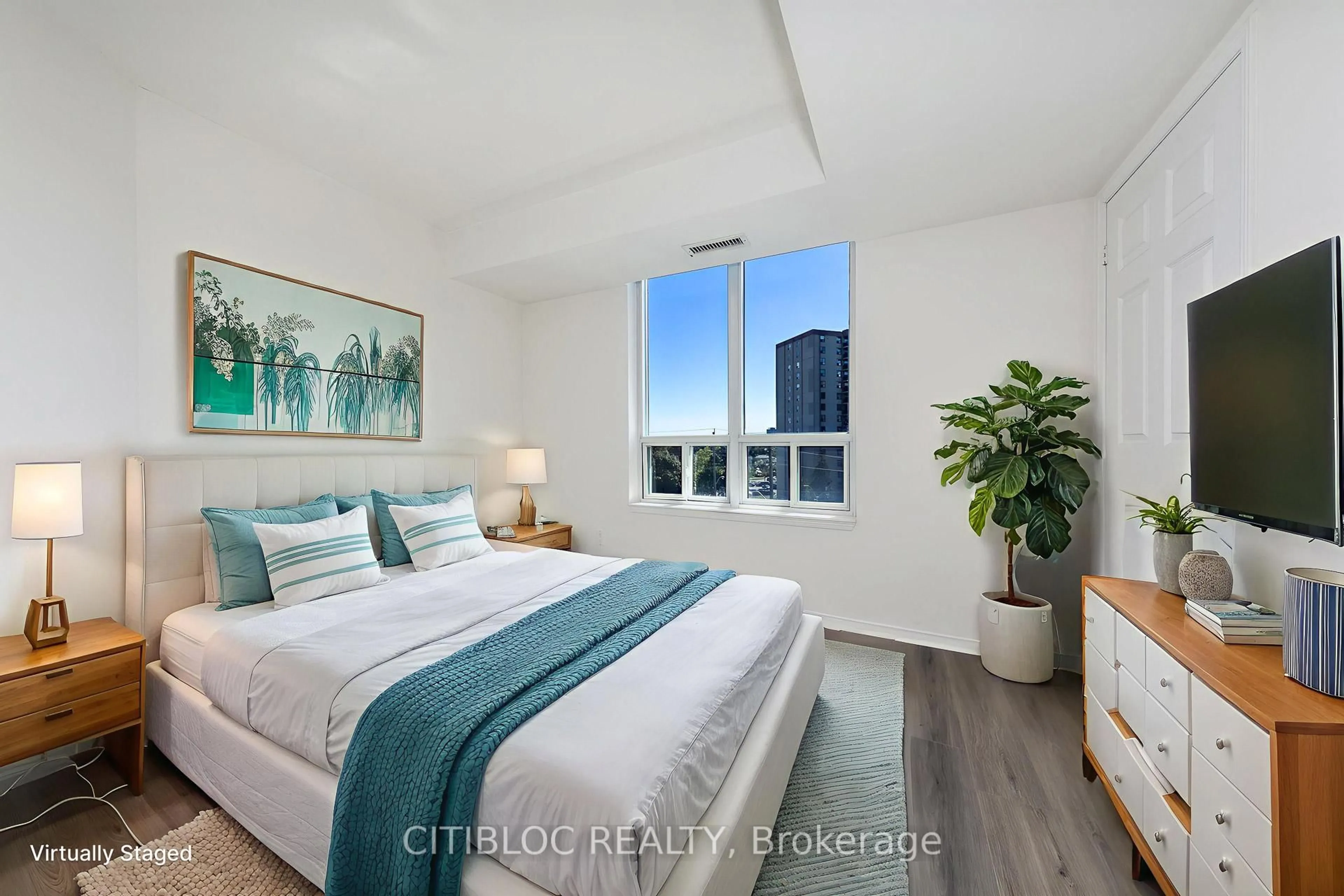 Bedroom with bed, unknown for 1 Emerald Lane #508, Vaughan Ontario L4J 8N2