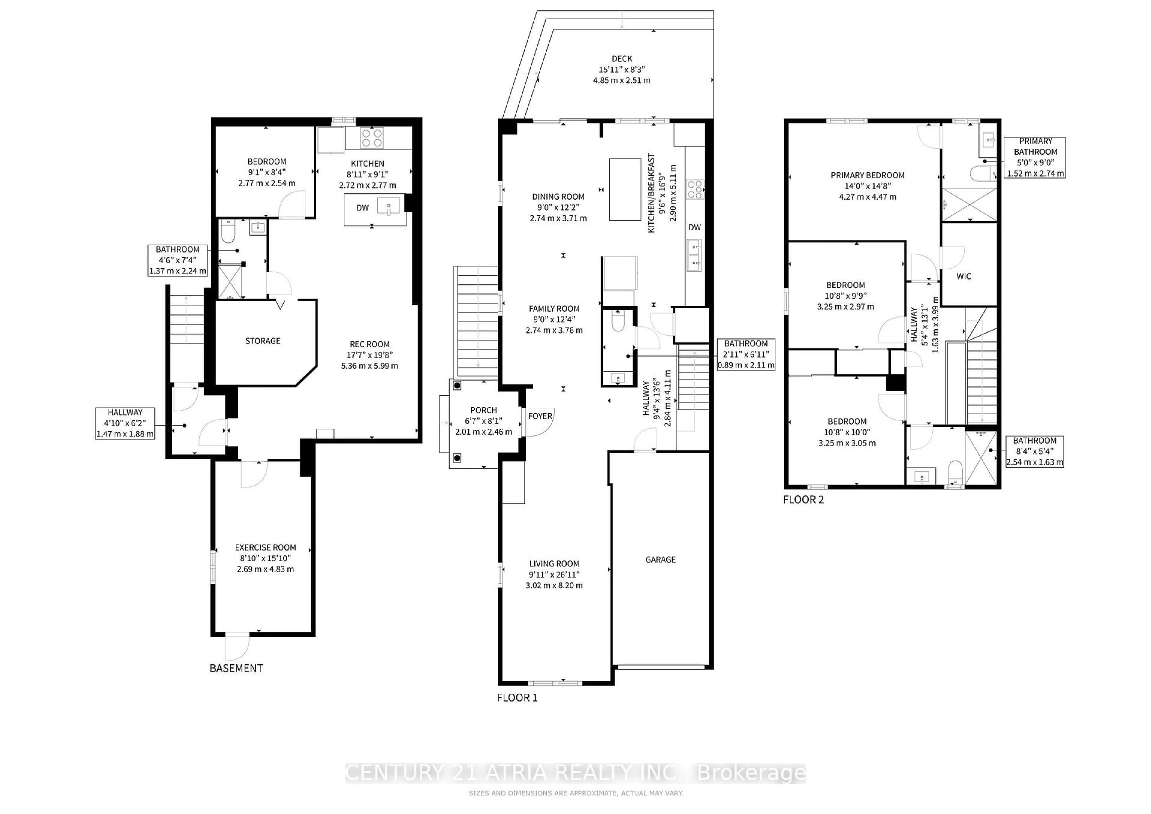 Floor plan for 60 Steepleview Cres, Richmond Hill Ontario L4C 9R3