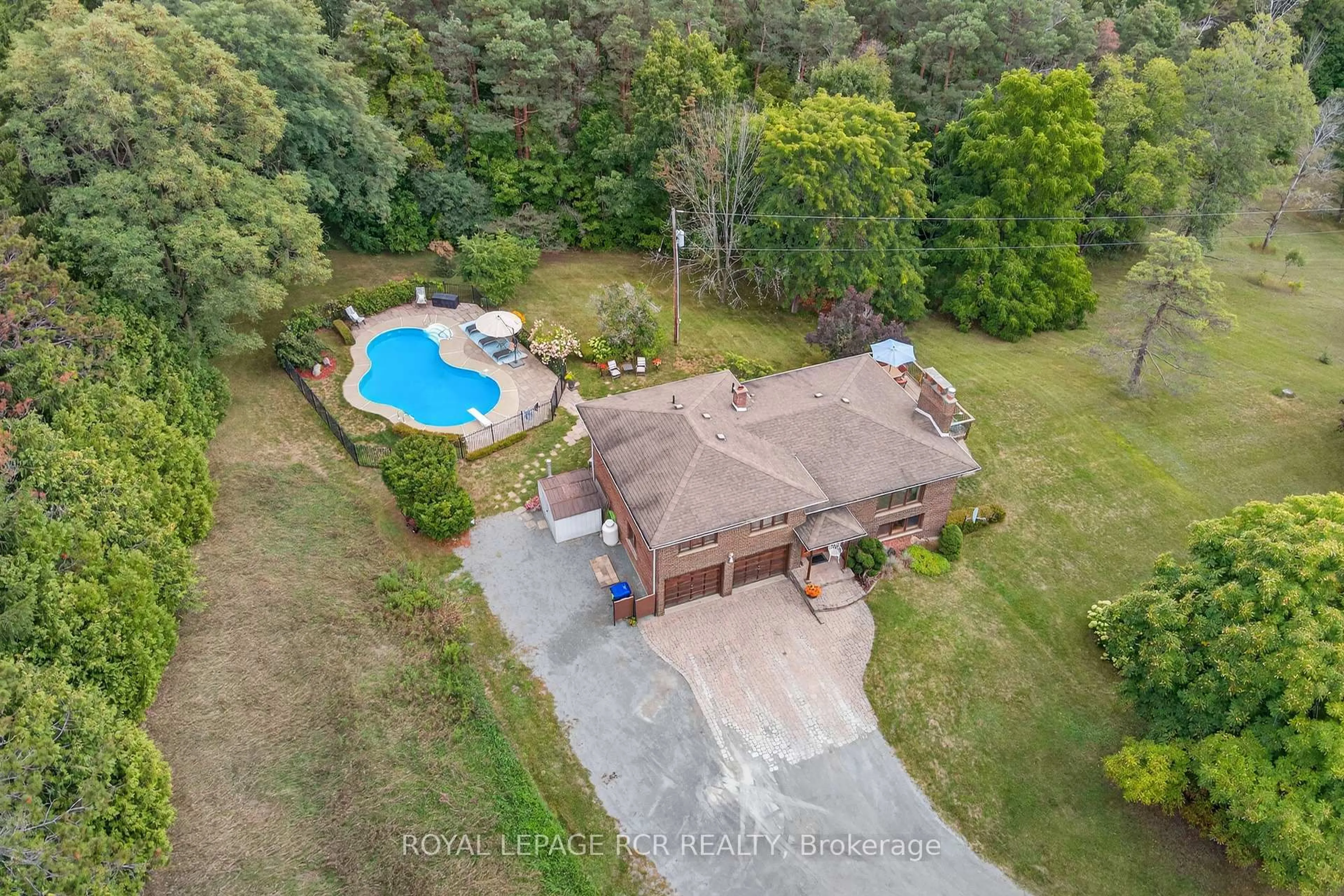 A pic from outside/outdoor area/front of a property/back of a property/a pic from drone, water/lake/river/ocean view for 7456 5 Sdrd, Adjala-Tosorontio Ontario L0G 1W0