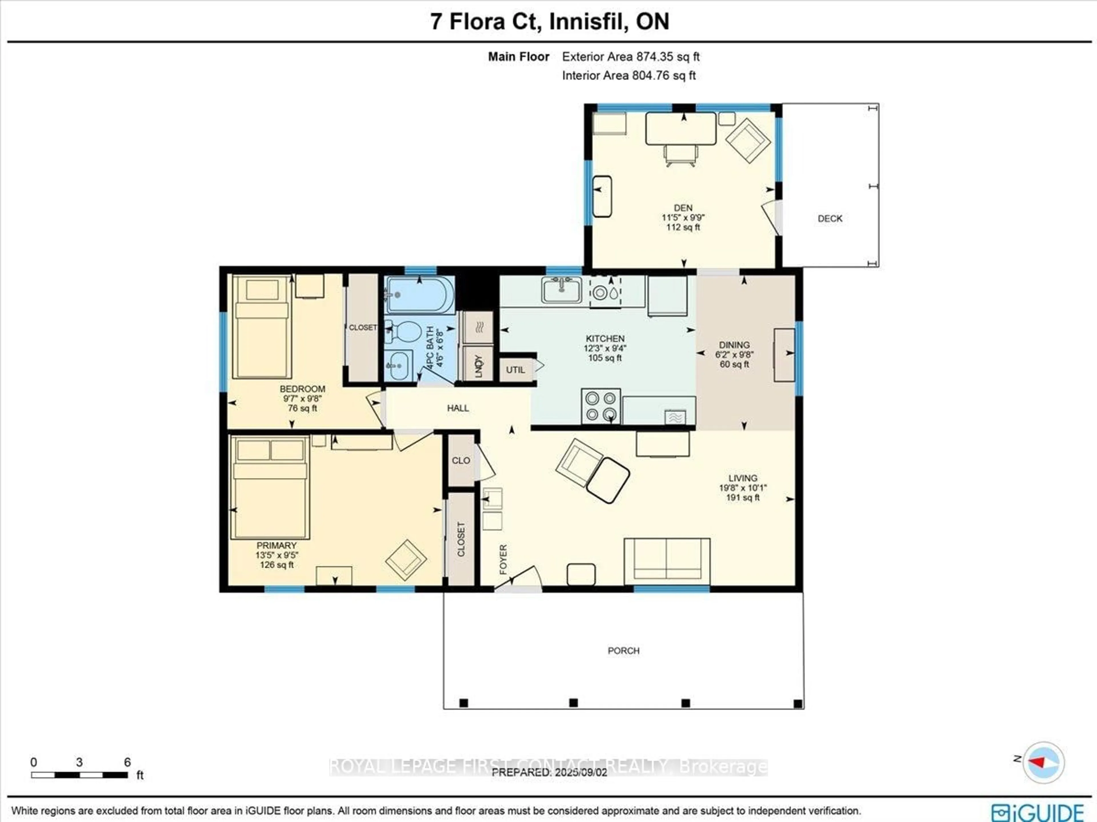 Floor plan for 7 Flora Crt, Innisfil Ontario L9S 1R4