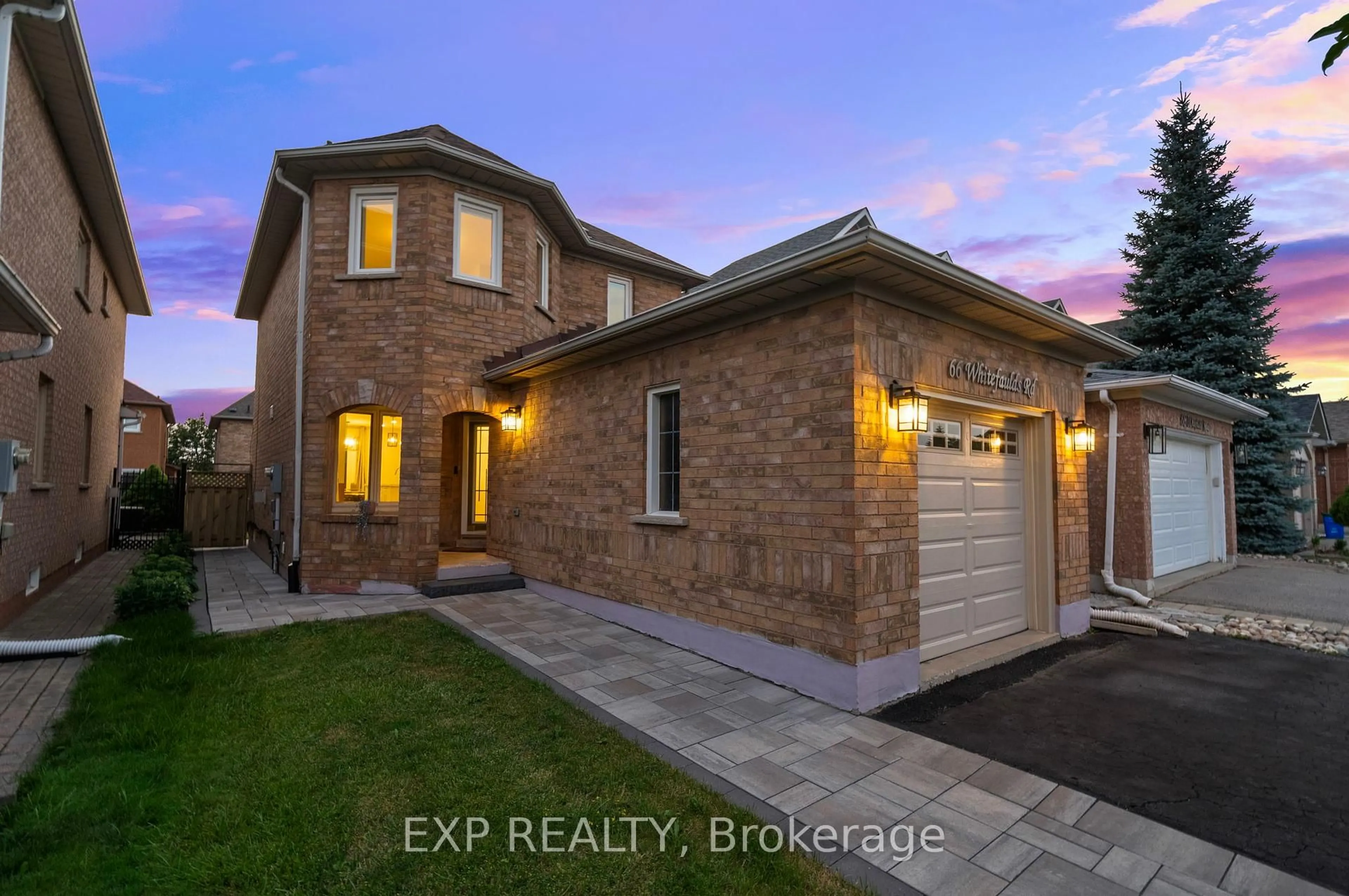 Home with brick exterior material, street for 66 Whitefaulds Rd, Vaughan Ontario L6A 2K4