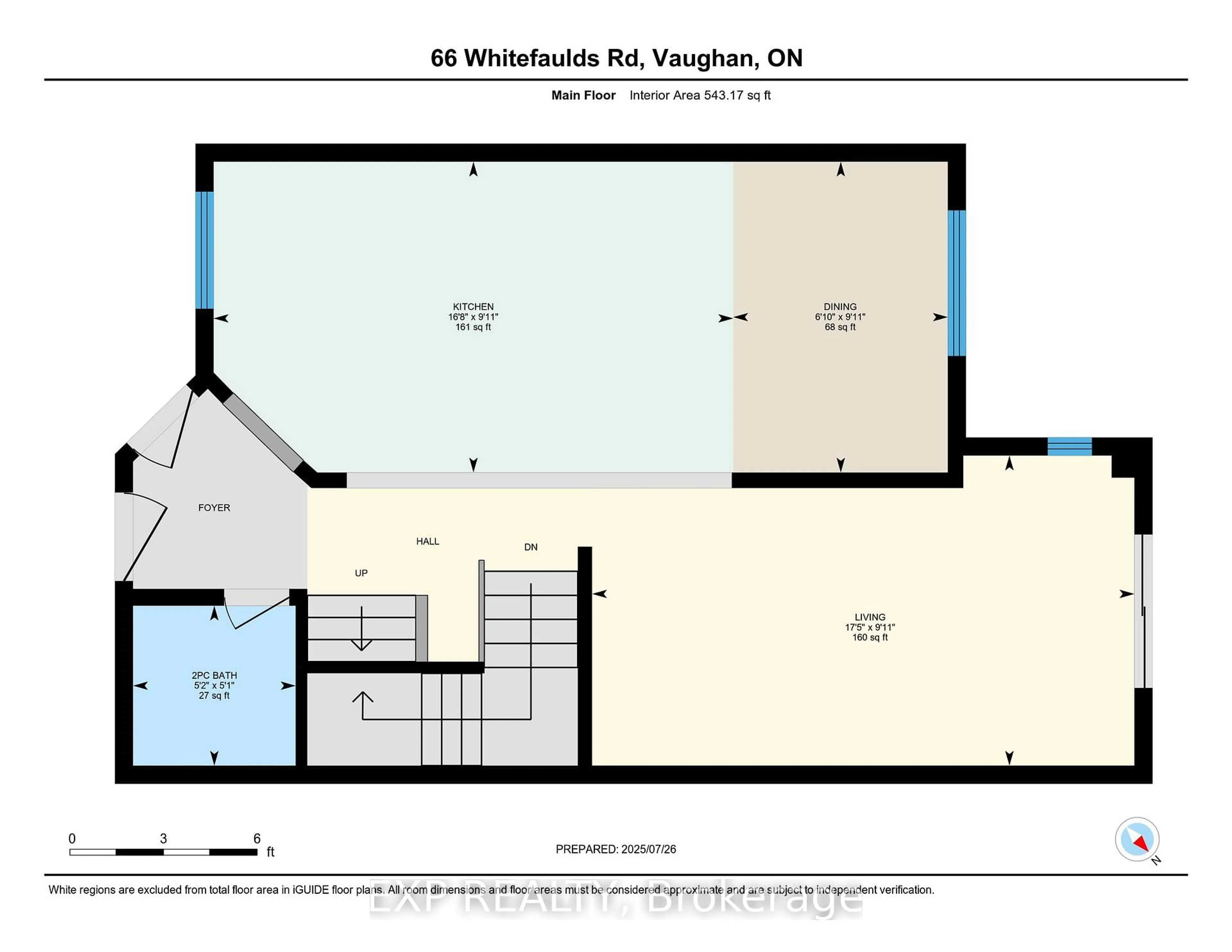 Floor plan for 66 Whitefaulds Rd, Vaughan Ontario L6A 2K4