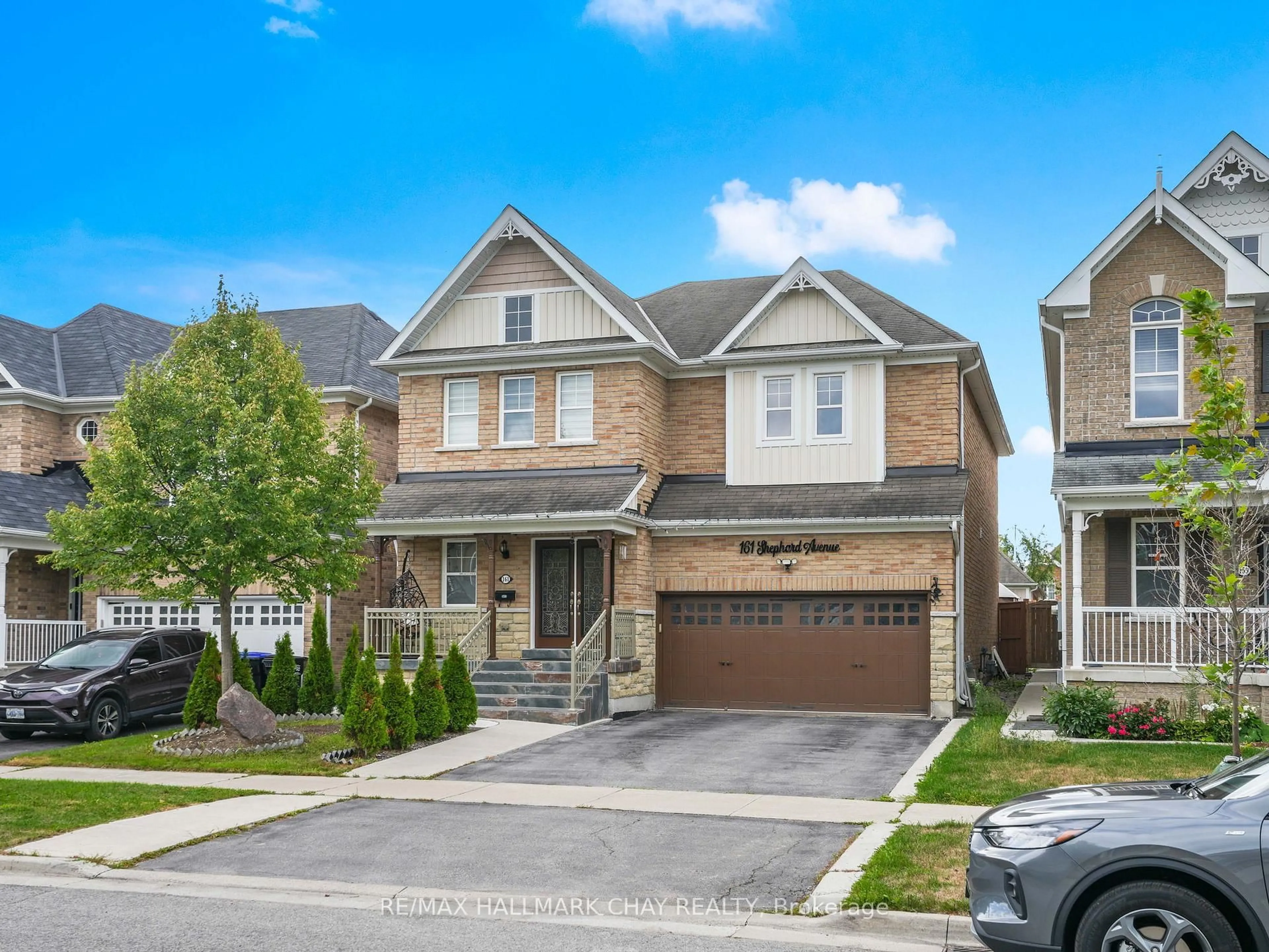 Home with brick exterior material, street for 161 Shephard Ave, New Tecumseth Ontario L9R 0J9