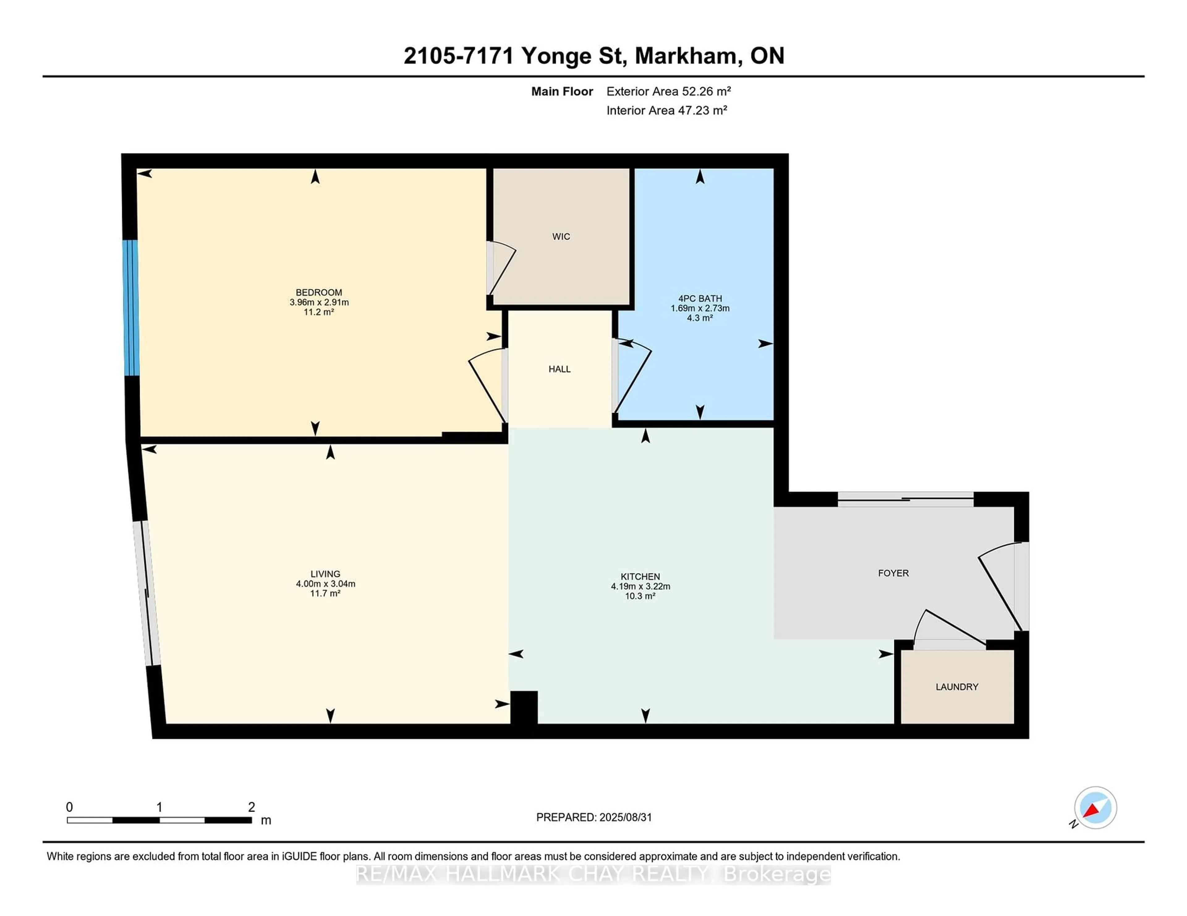 Floor plan for 7171 Yonge St #2105, Markham Ontario L3T 0C5