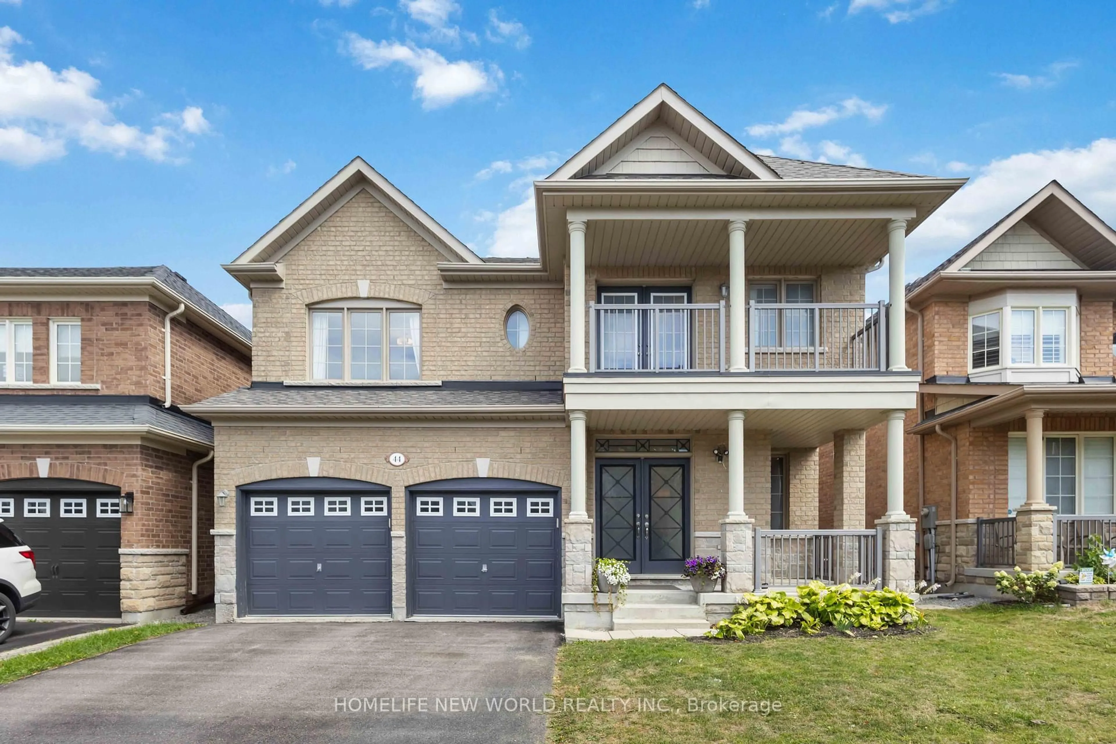Home with brick exterior material, street for 44 Dame Gruev Dr, Markham Ontario L6E 0M4
