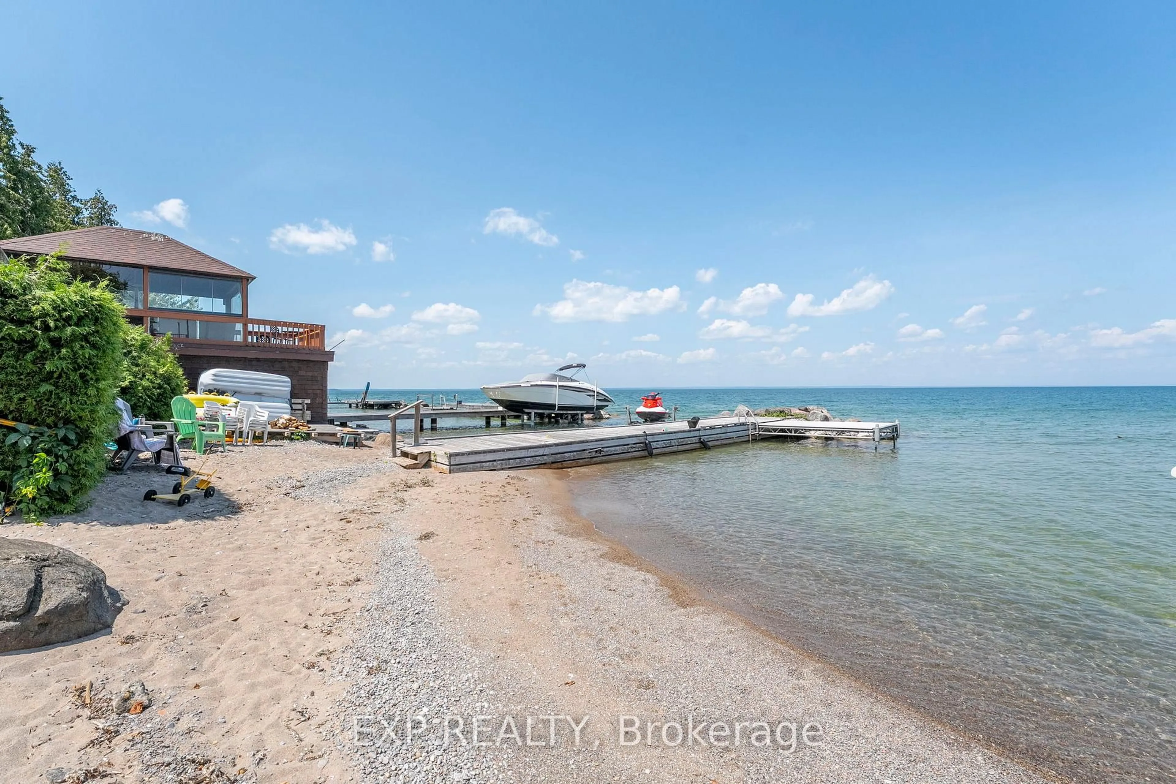 A pic from outside/outdoor area/front of a property/back of a property/a pic from drone, water/lake/river/ocean view for 45 Westwind Circ, Georgina Ontario L0E 1S0
