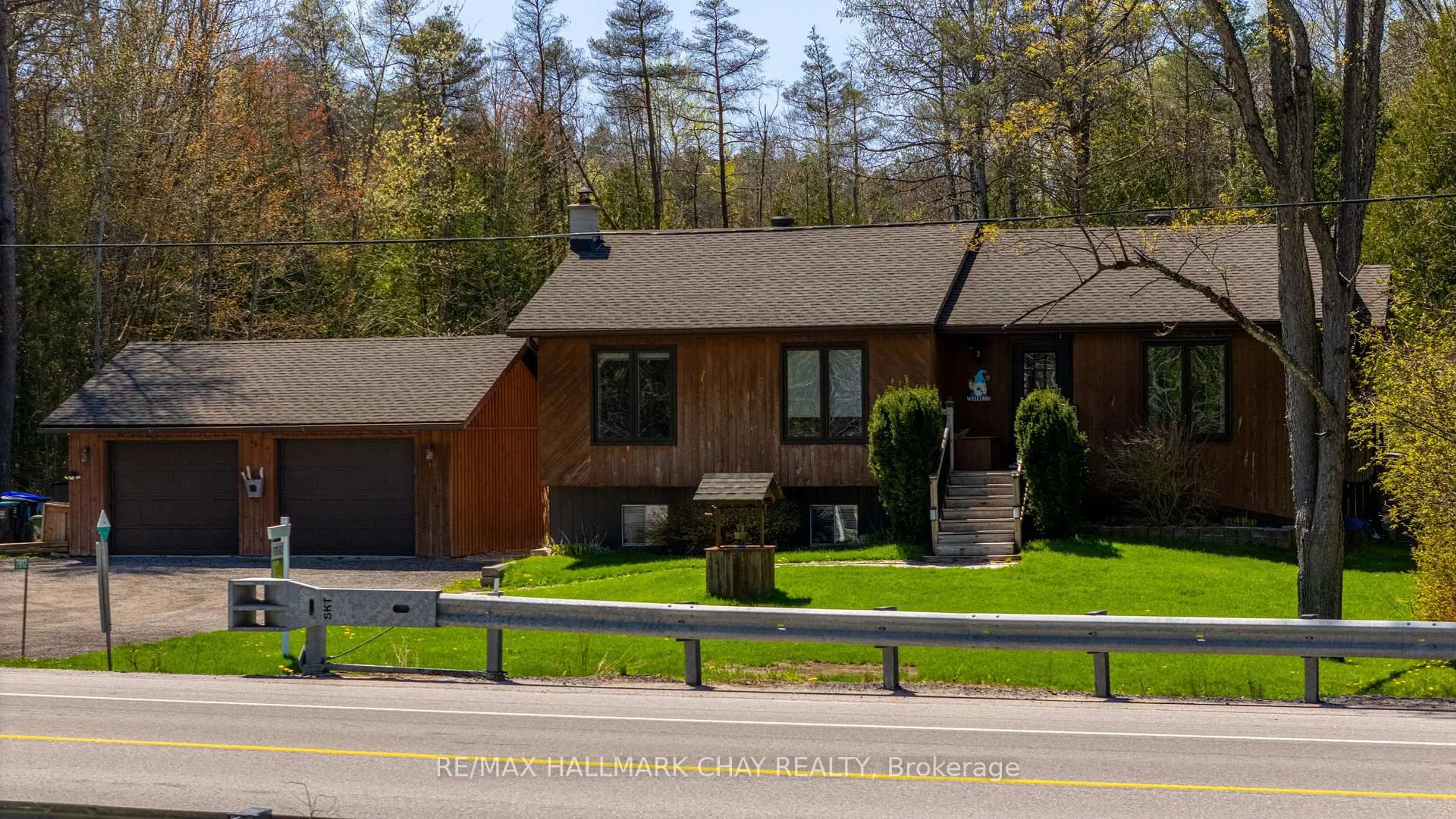 Home with vinyl exterior material, street for 7912 County Road 56 Rd, Essa Ontario L0M 1T0