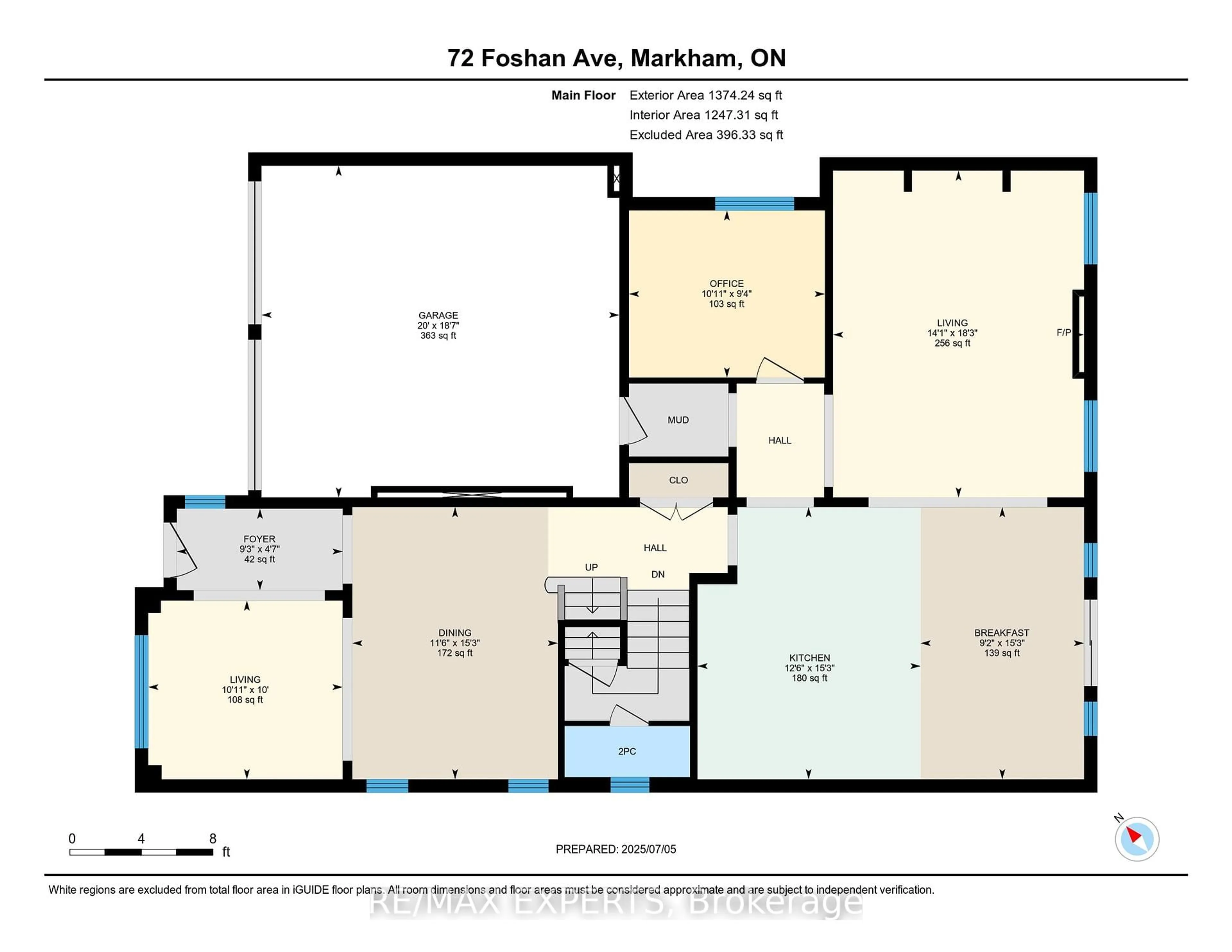 Floor plan for 72 Foshan Ave, Markham Ontario L6C 0P8