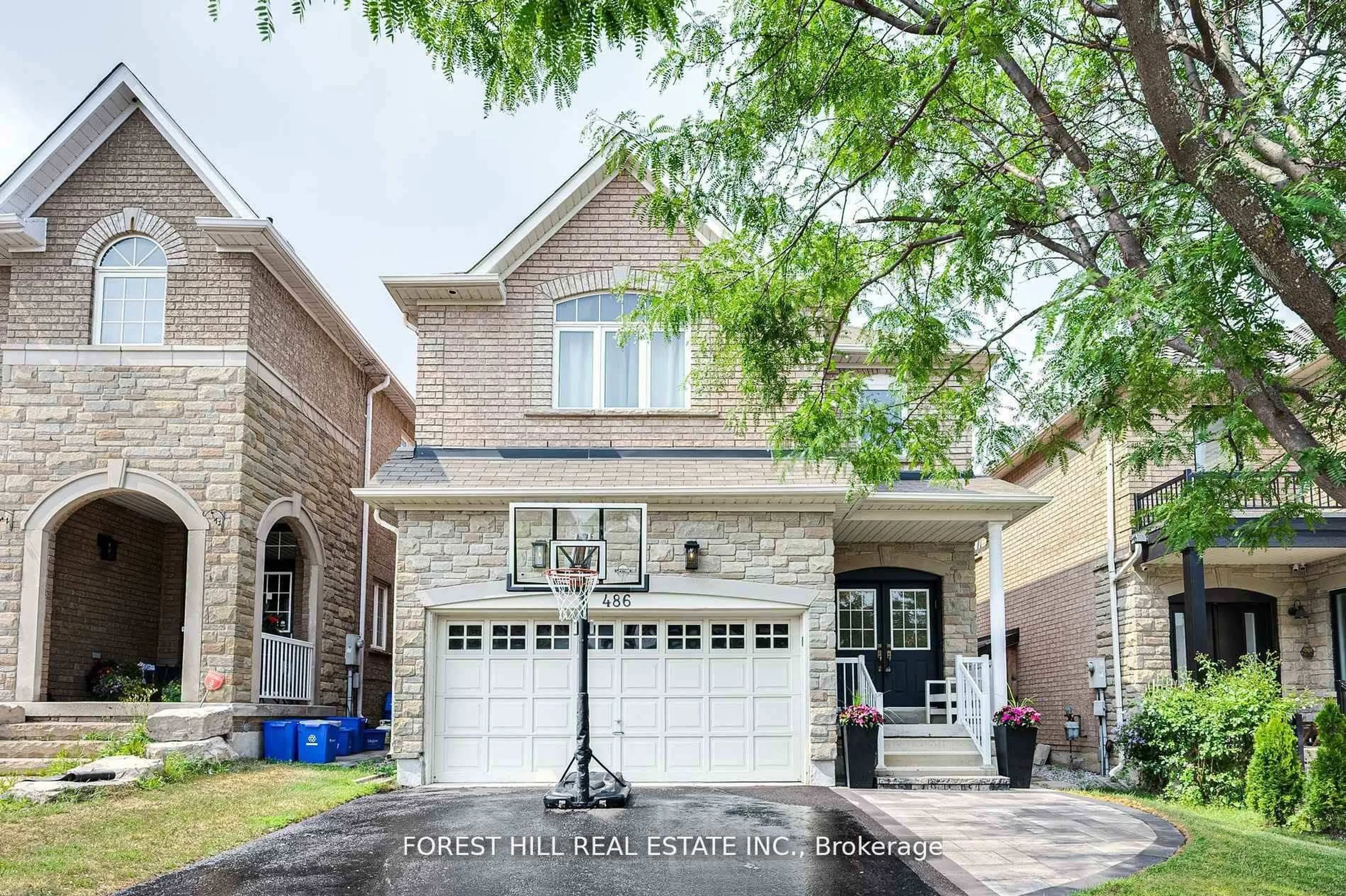 Home with brick exterior material, street for 486 Apple Blossom Dr, Vaughan Ontario L4J 9A3
