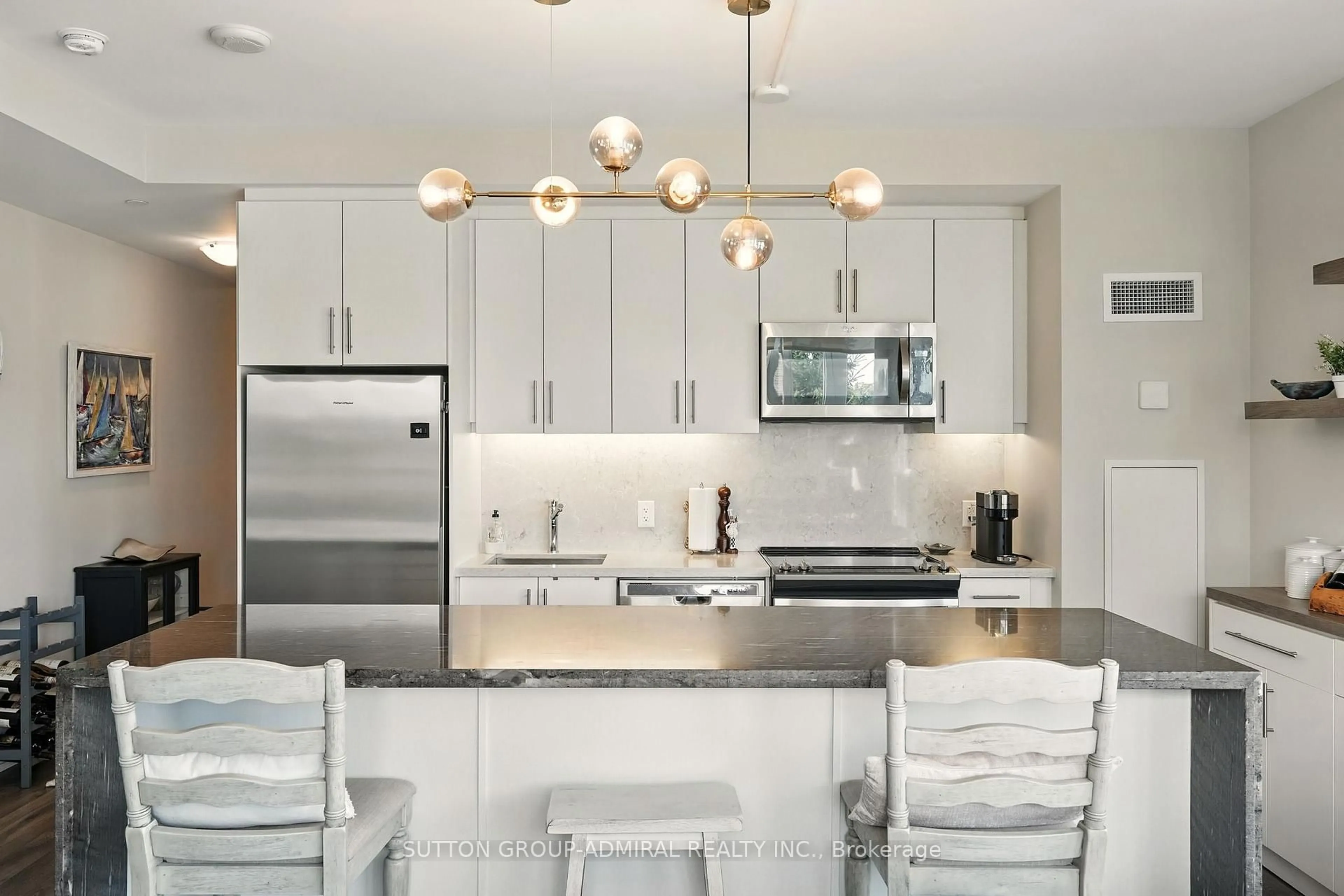 Contemporary kitchen, ceramic/tile floor for 241 Sea Ray Ave #A217, Innisfil Ontario L9S 0L9