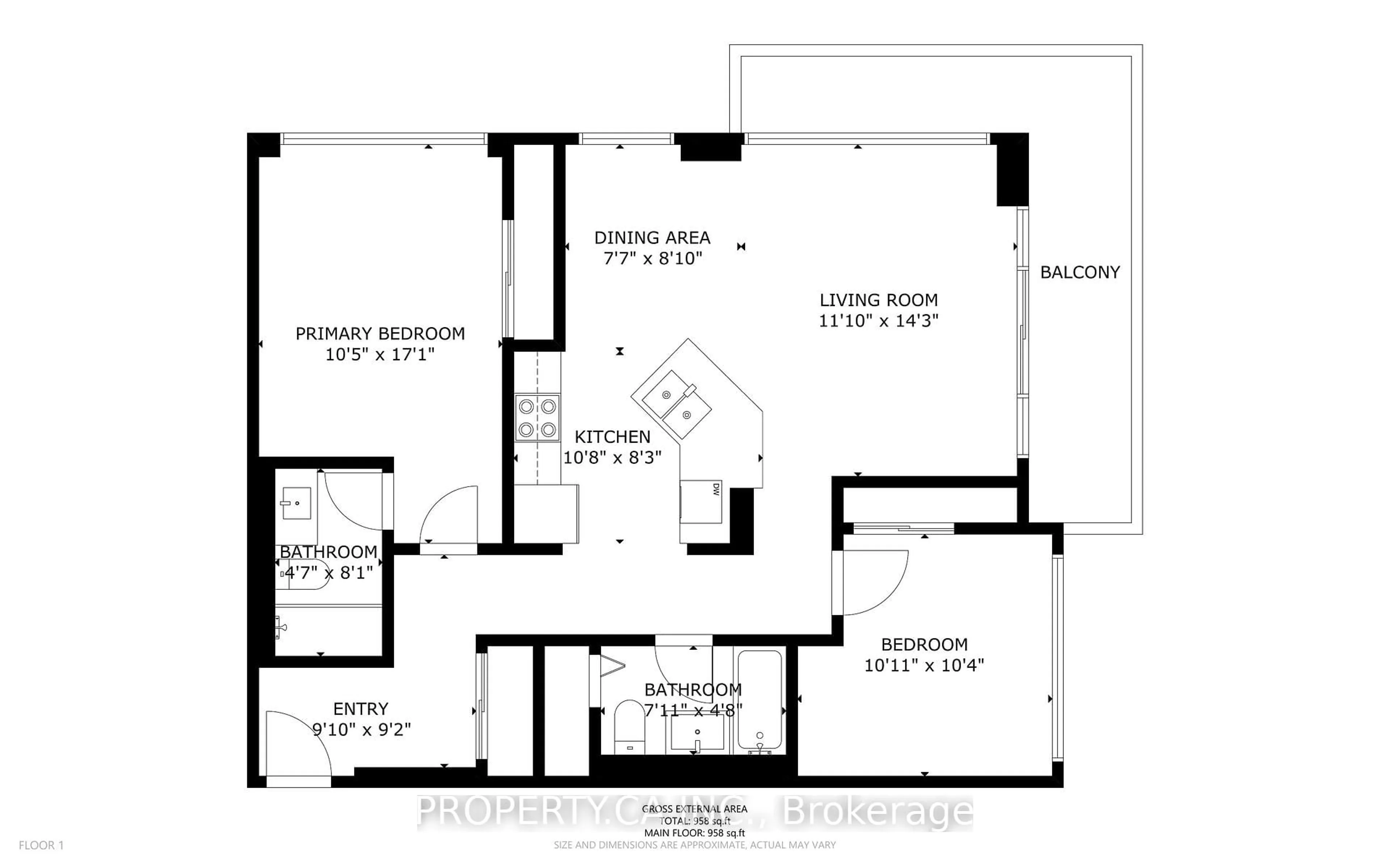 Floor plan for 4700 Highway 7 #318, Vaughan Ontario L4L 0B4