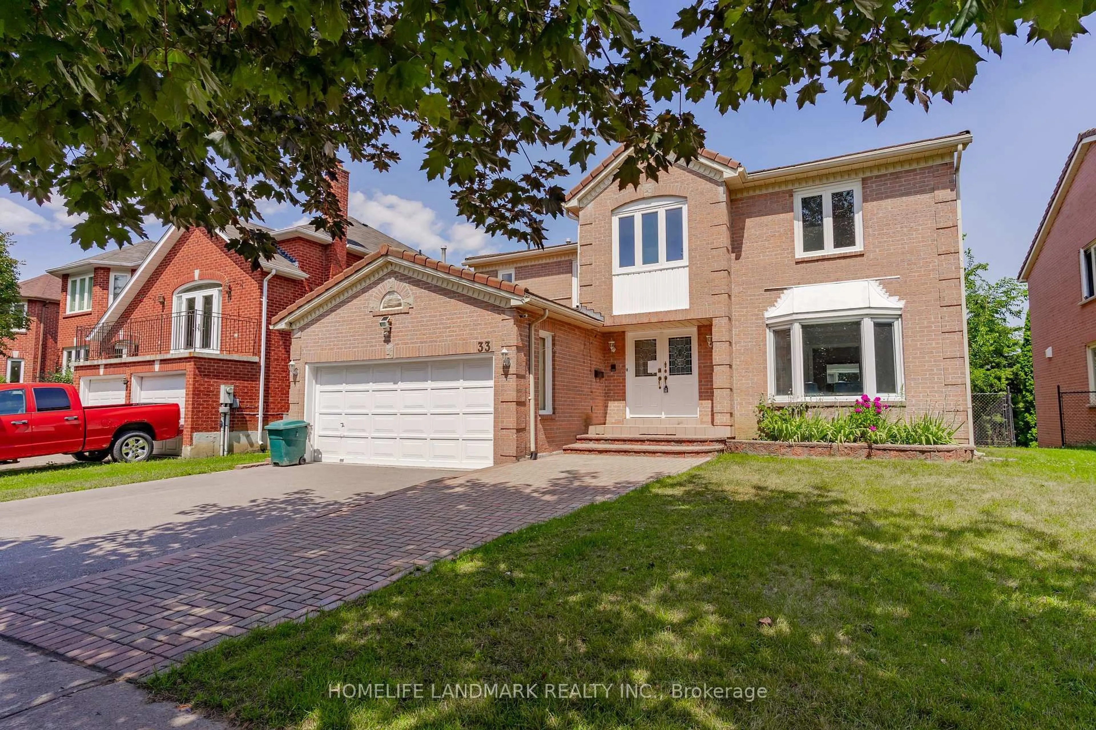 Home with brick exterior material, street for 33 John Stiver Cres, Markham Ontario L3R 9B1