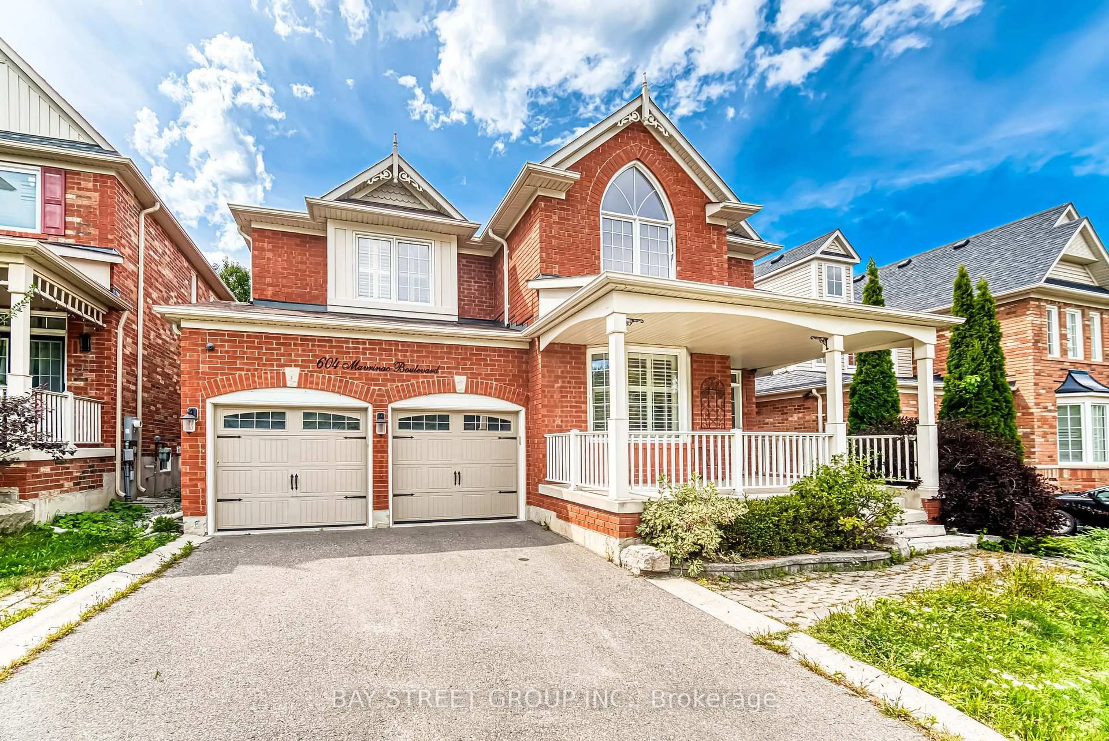 Home with brick exterior material, street for 604 Mavrinac Blvd, Aurora Ontario L4G 0H2