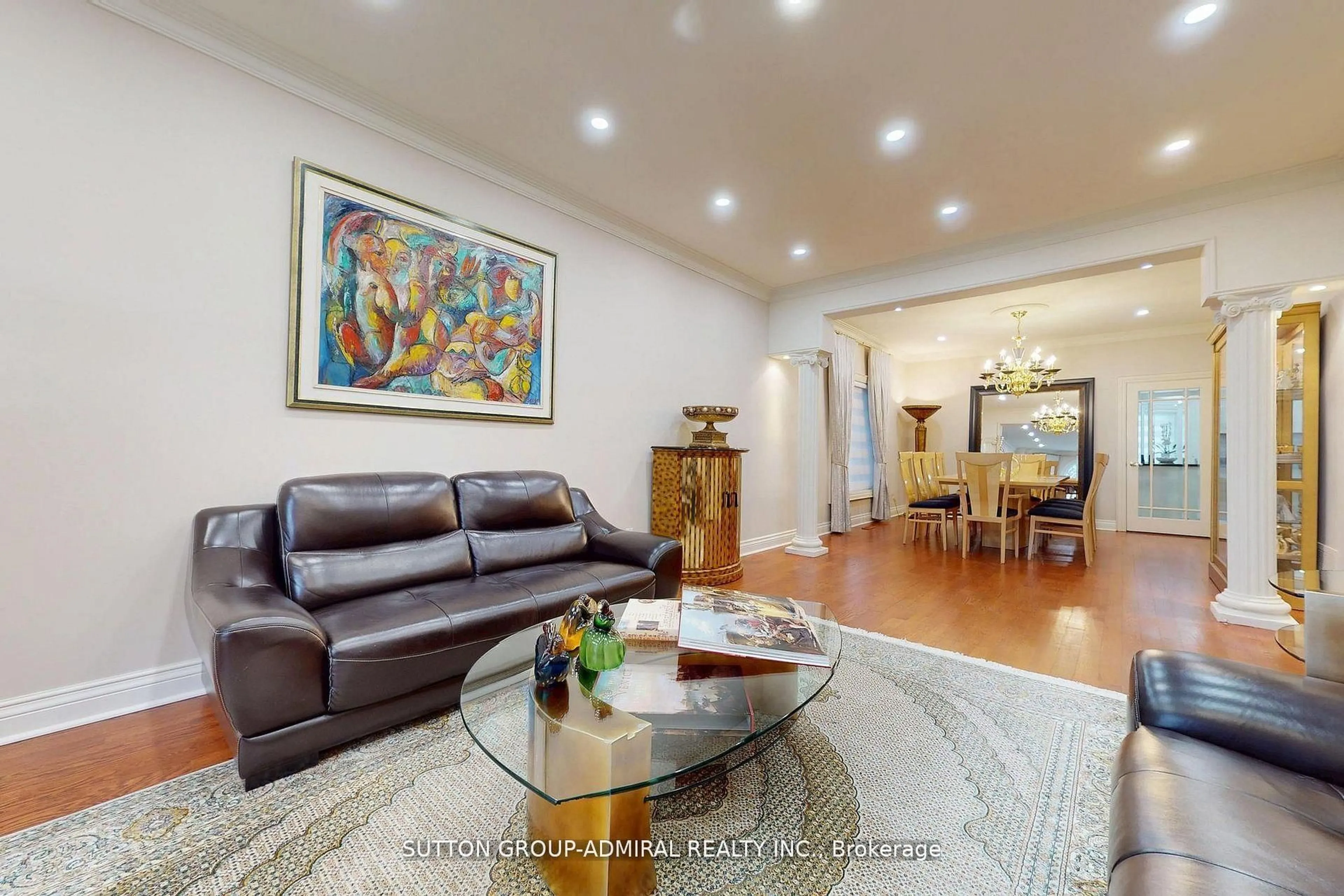 Living room with furniture, wood/laminate floor for 220 King High Dr, Vaughan Ontario L4J 3N5