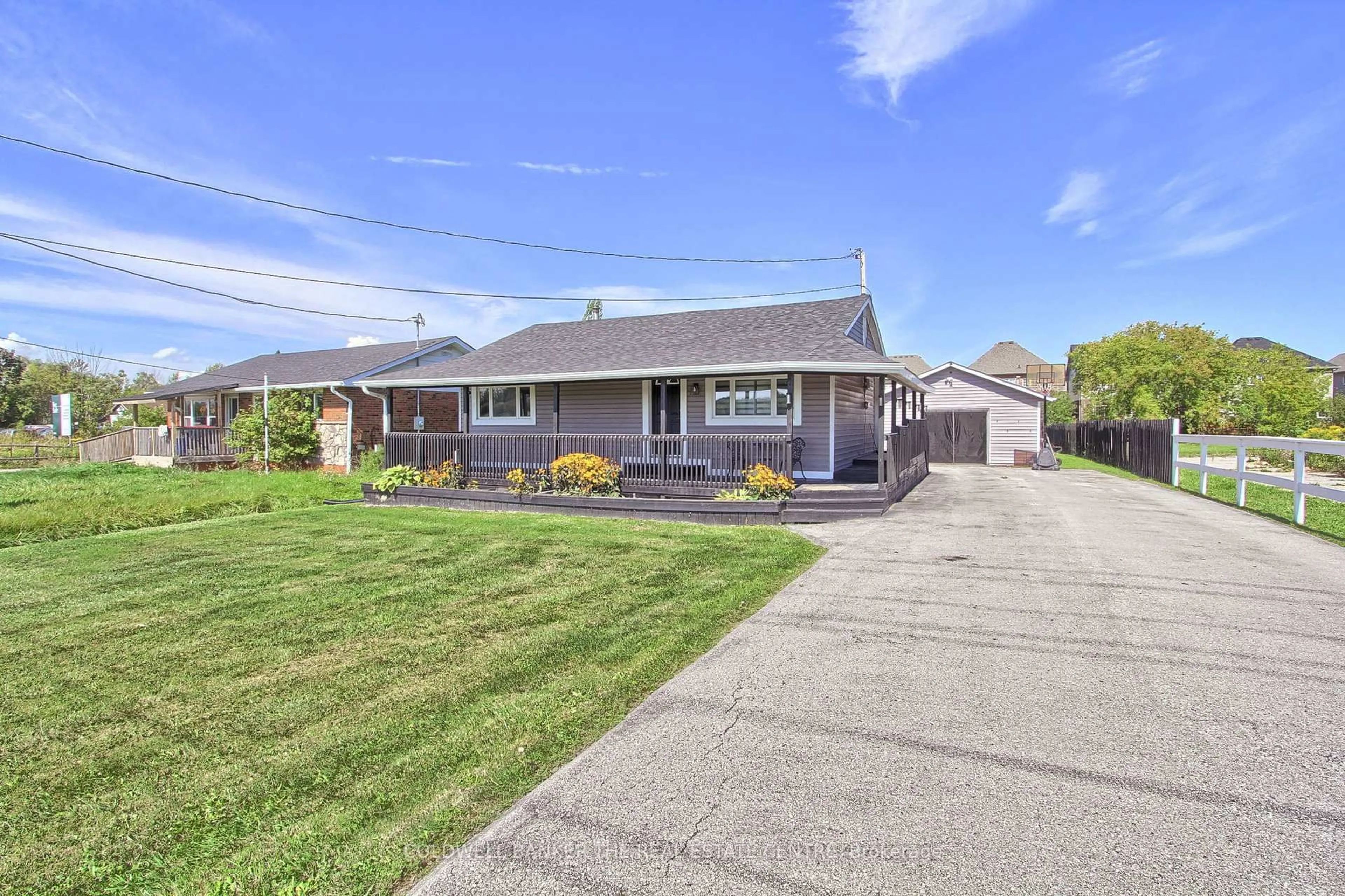 Home with vinyl exterior material, street for 26162 Highway 48 Rd, Georgina Ontario L0E 1R0