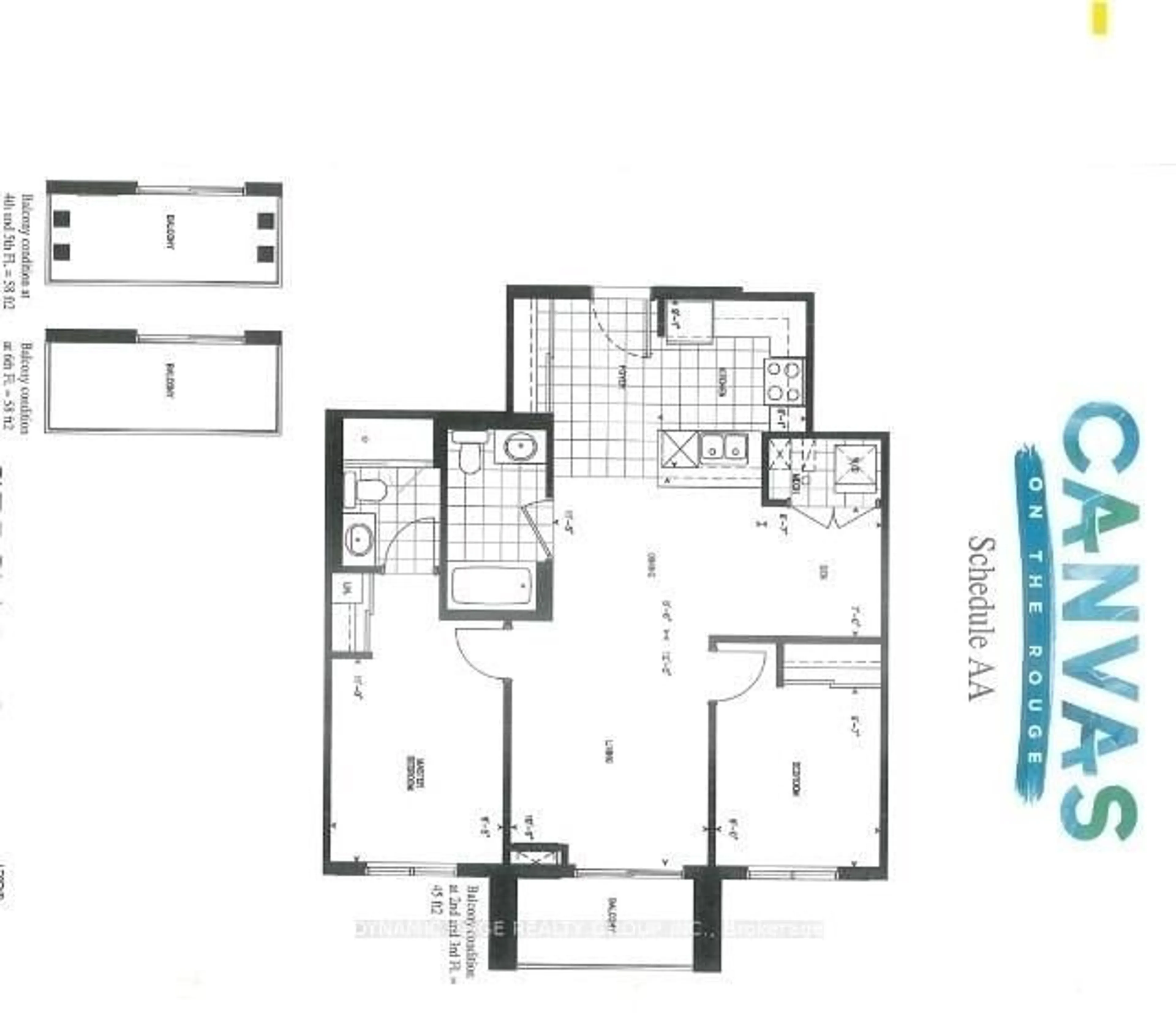 Floor plan for 9700 Ninth Line #208, Markham Ontario L6B 1A8