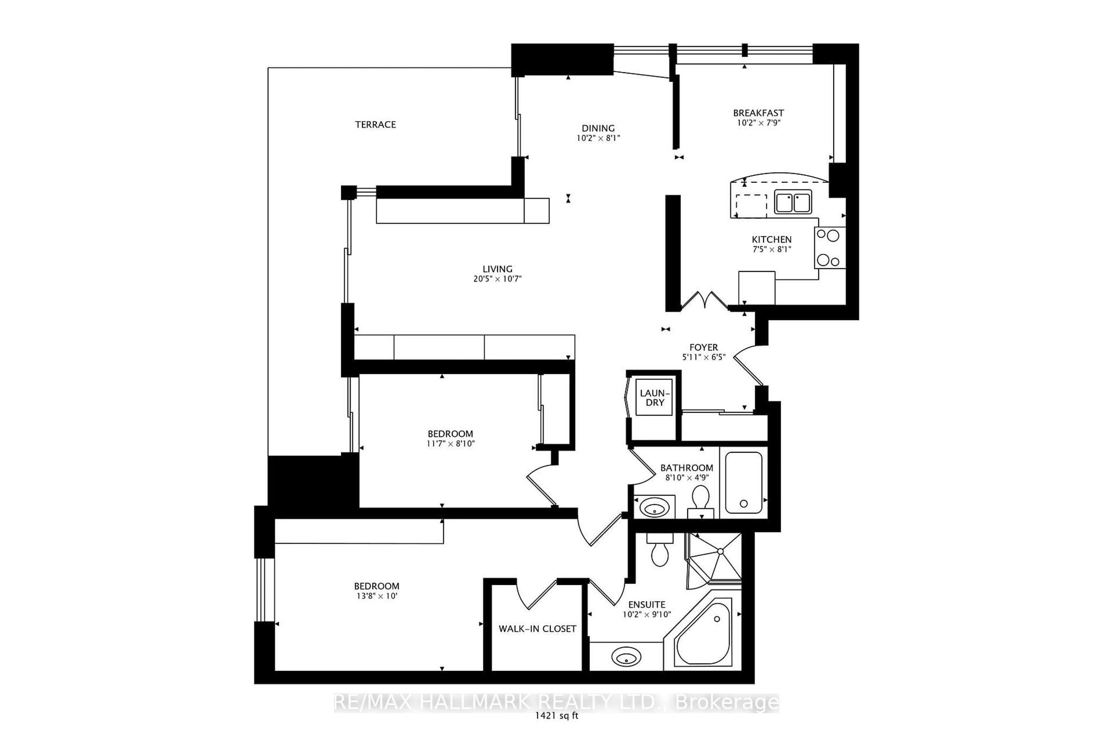 Floor plan for 5 Emerald Lane #702, Vaughan Ontario L4J 8P7