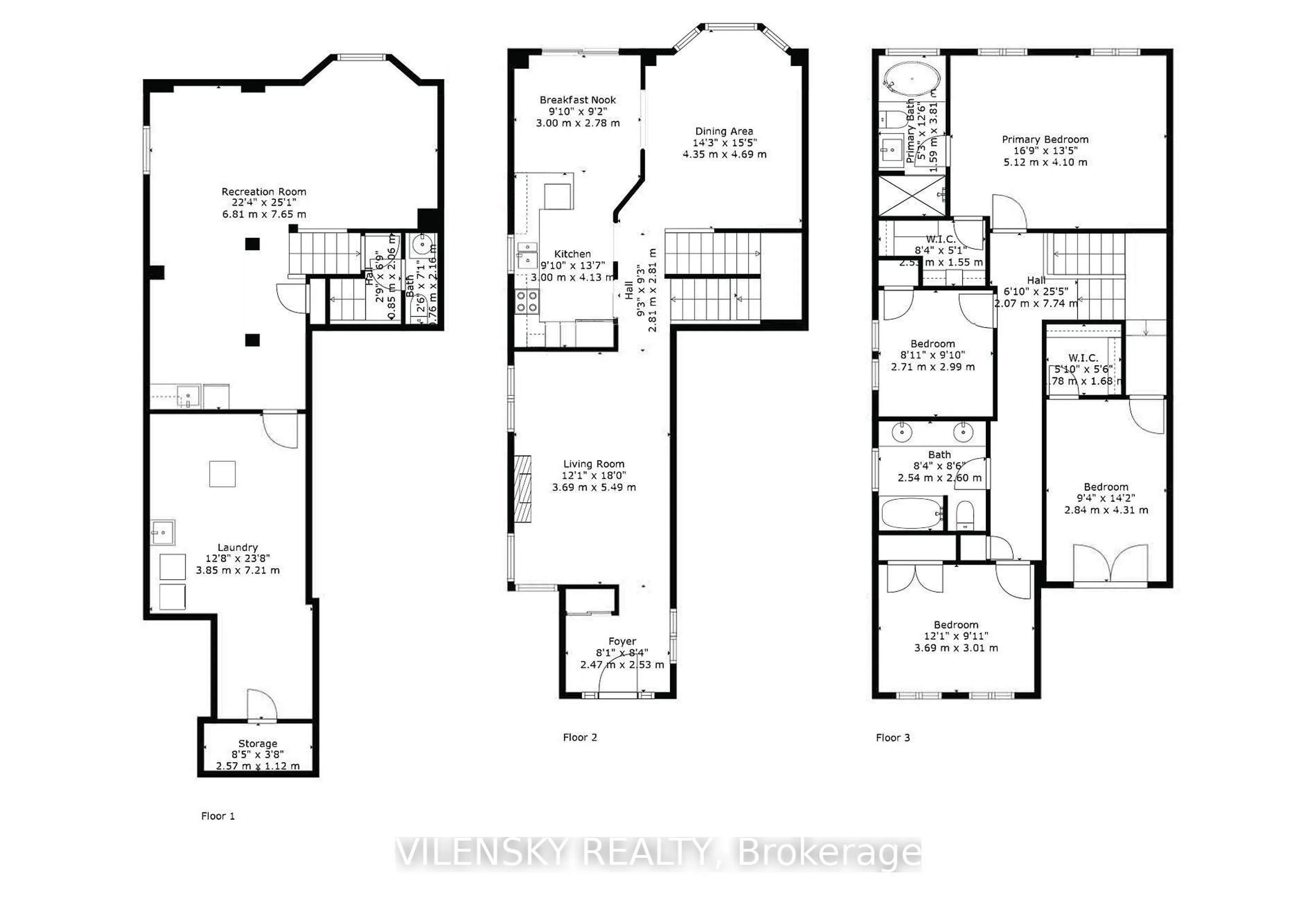 Floor plan for 37 Balsamwood Rd, Vaughan Ontario L4J 9E2