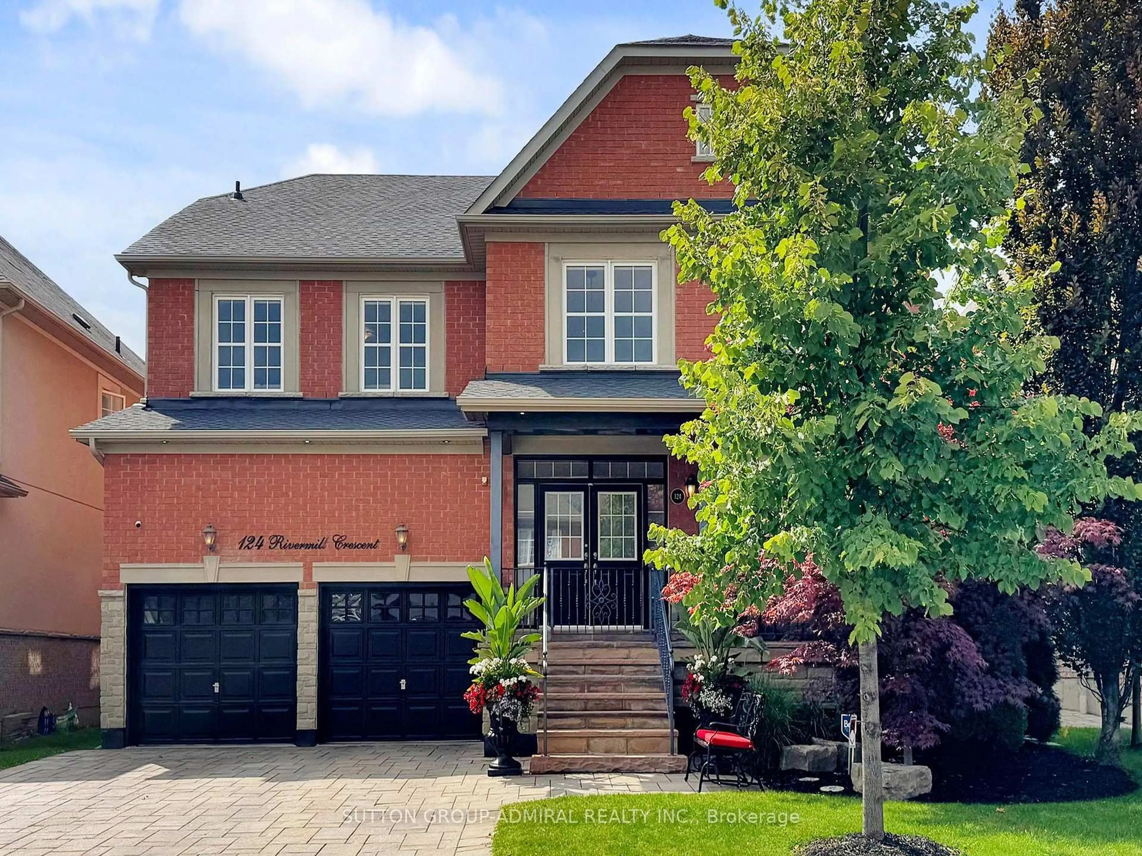 Home with brick exterior material, street for 124 Rivermill Cres, Vaughan Ontario L6A 0P7