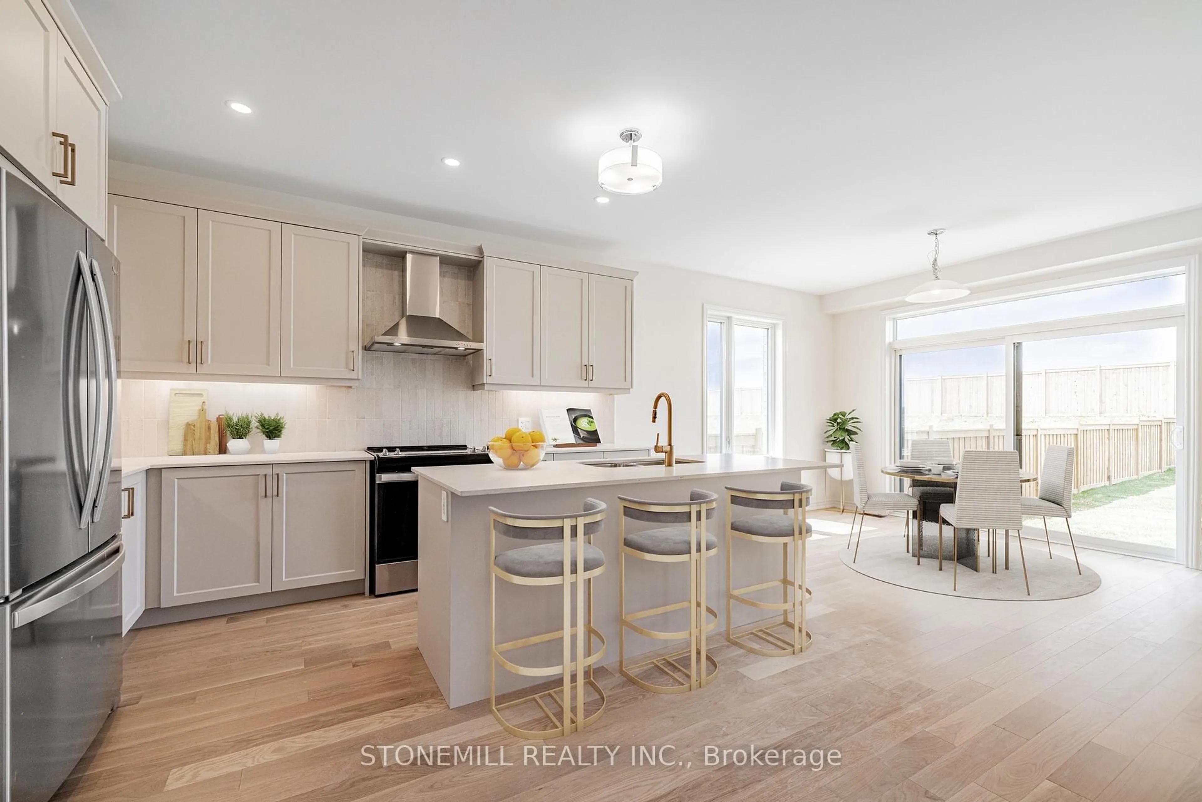 Open concept kitchen, unknown for 62 Henderson St, Essa Ontario L3W 0A9