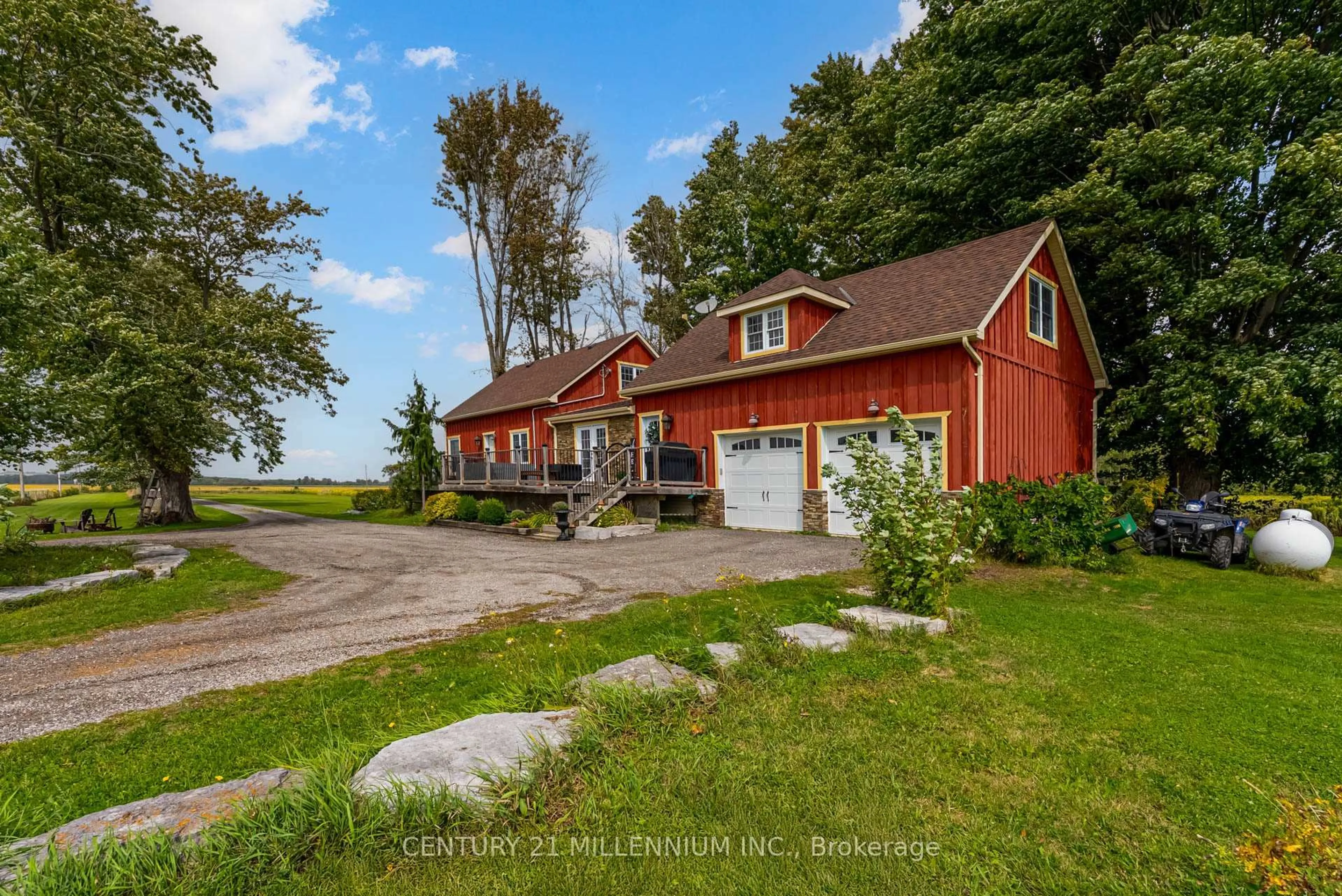 A pic from outside/outdoor area/front of a property/back of a property/a pic from drone, water/lake/river/ocean view for 5065 Tenth Line, New Tecumseth Ontario L0G 1A0