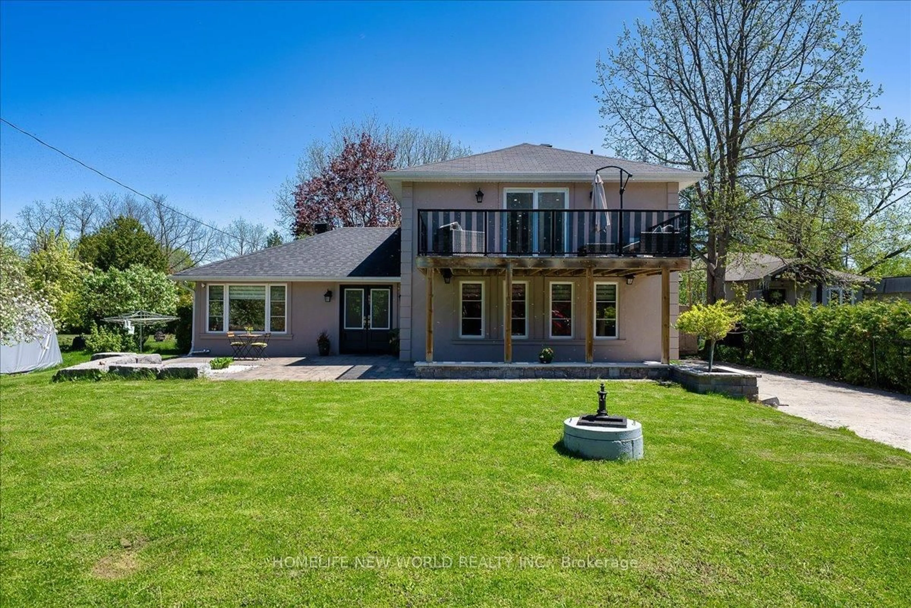A pic from outside/outdoor area/front of a property/back of a property/a pic from drone, water/lake/river/ocean view for 853 Fairbank Ave, Georgina Ontario L0E 1S0