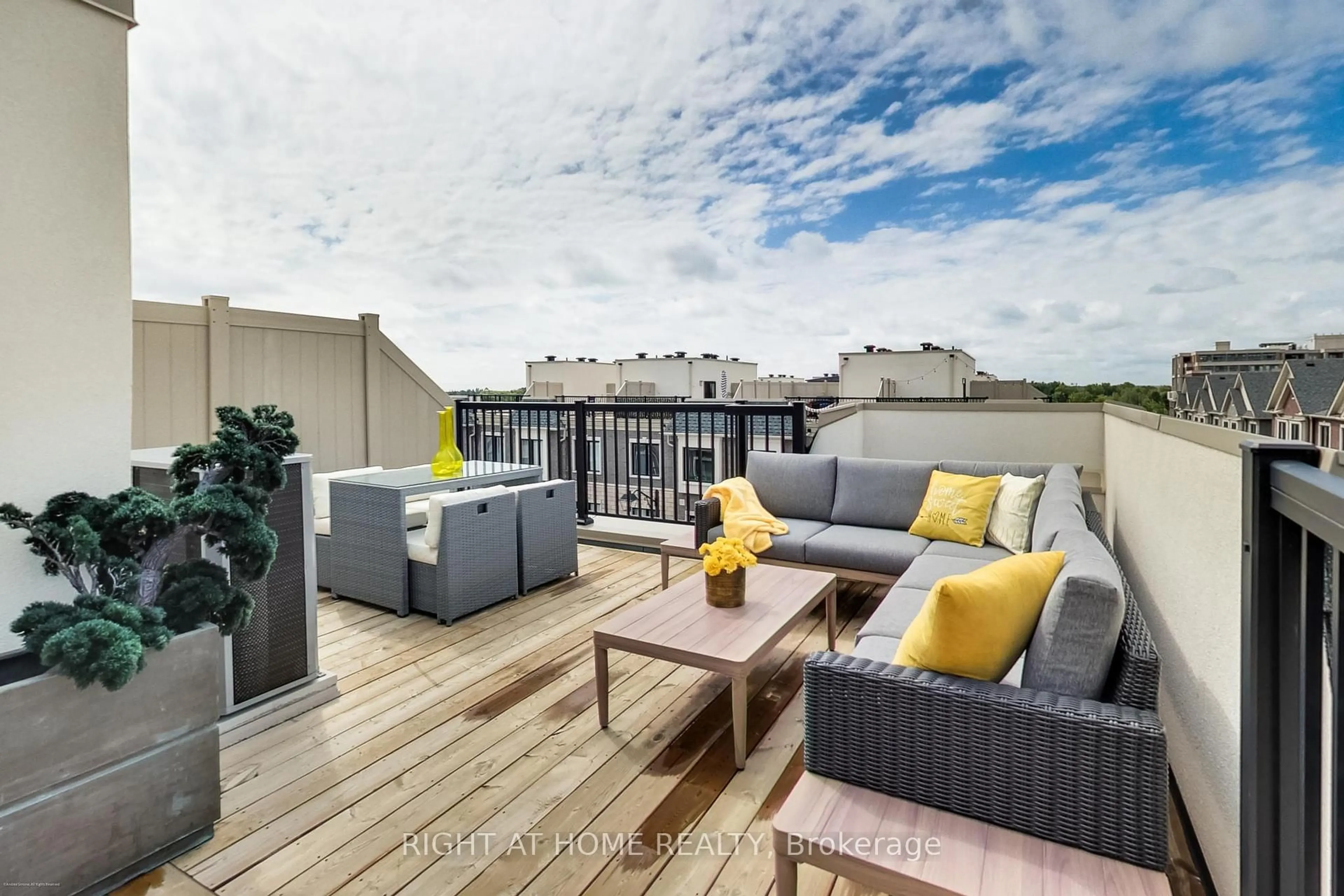 Patio, city buildings view from balcony for 29 Canton Lane, Whitchurch-Stouffville Ontario L4A 4W8