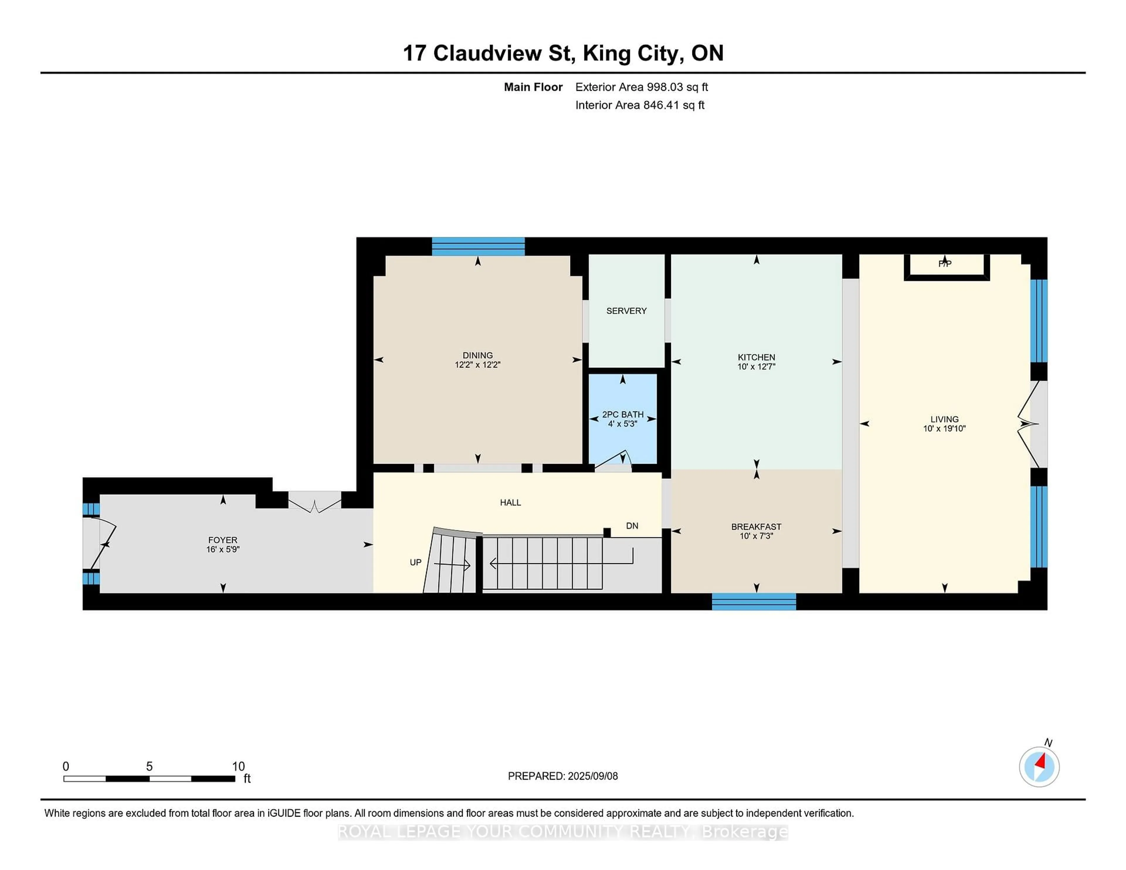 Floor plan for 17 Claudview St, King Ontario L7B 0C6