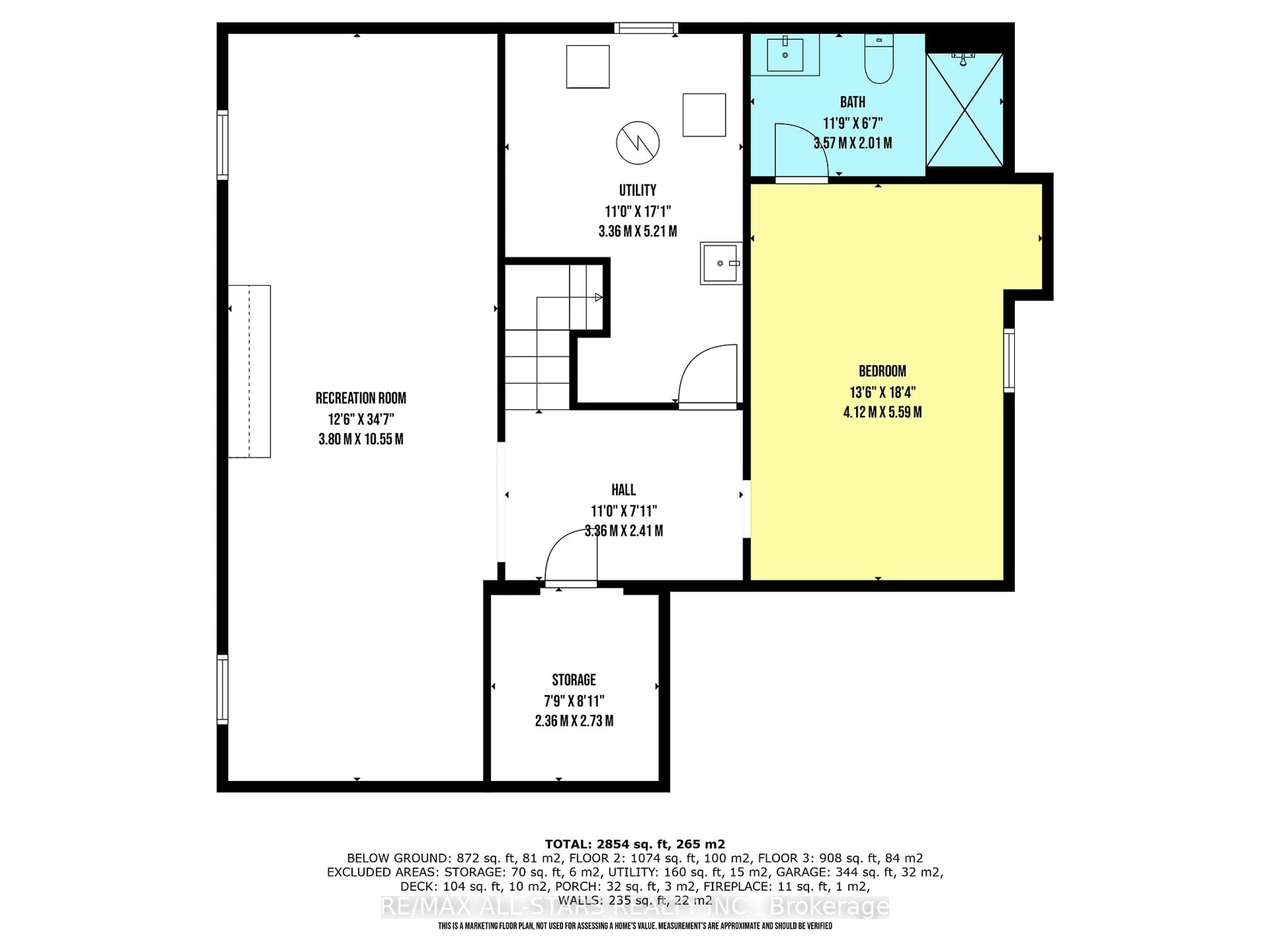 Floor plan for 222 Biscayne Blvd, Georgina Ontario L4P 3L8
