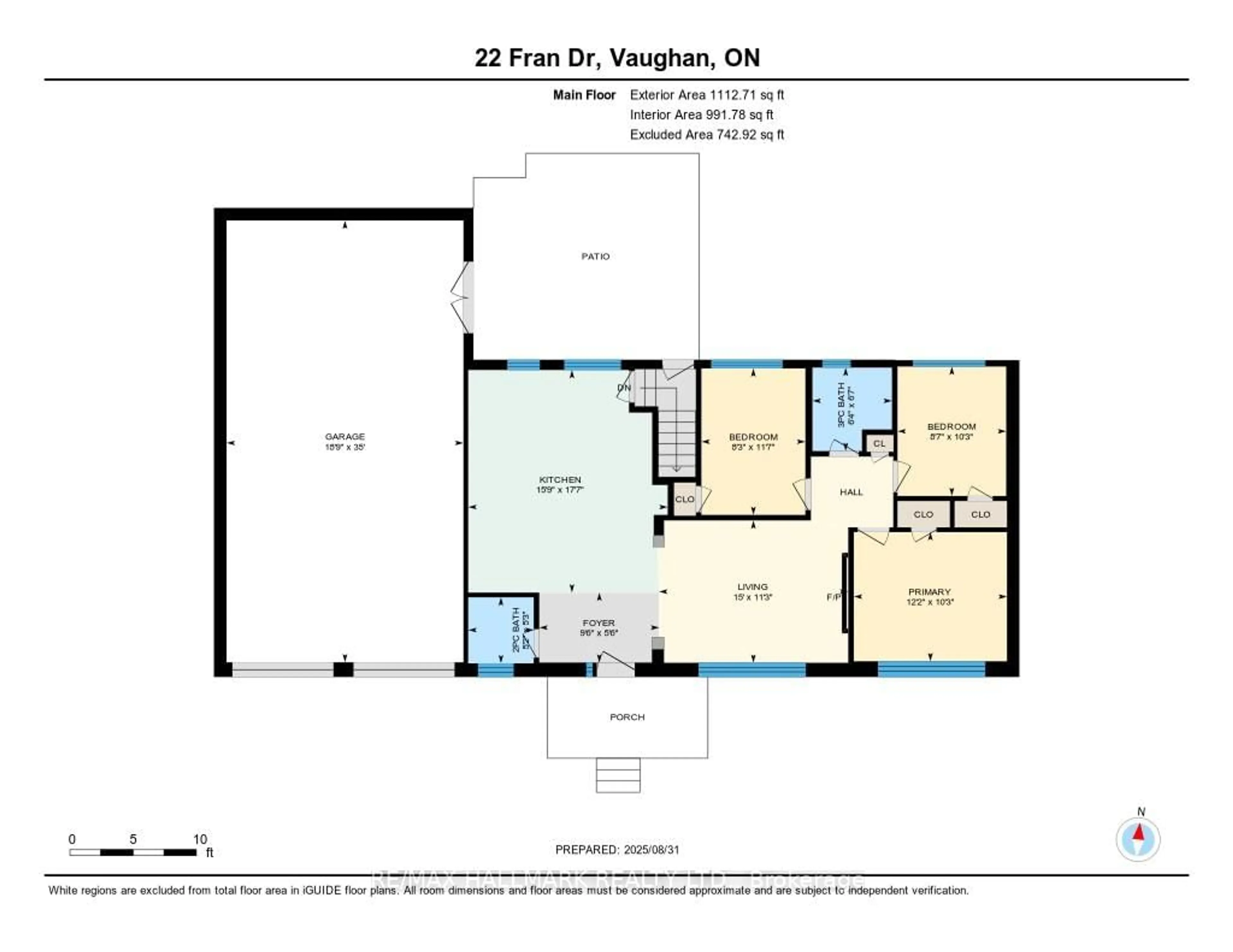 Floor plan for 22 Fran Dr, Vaughan Ontario L4L 1P3