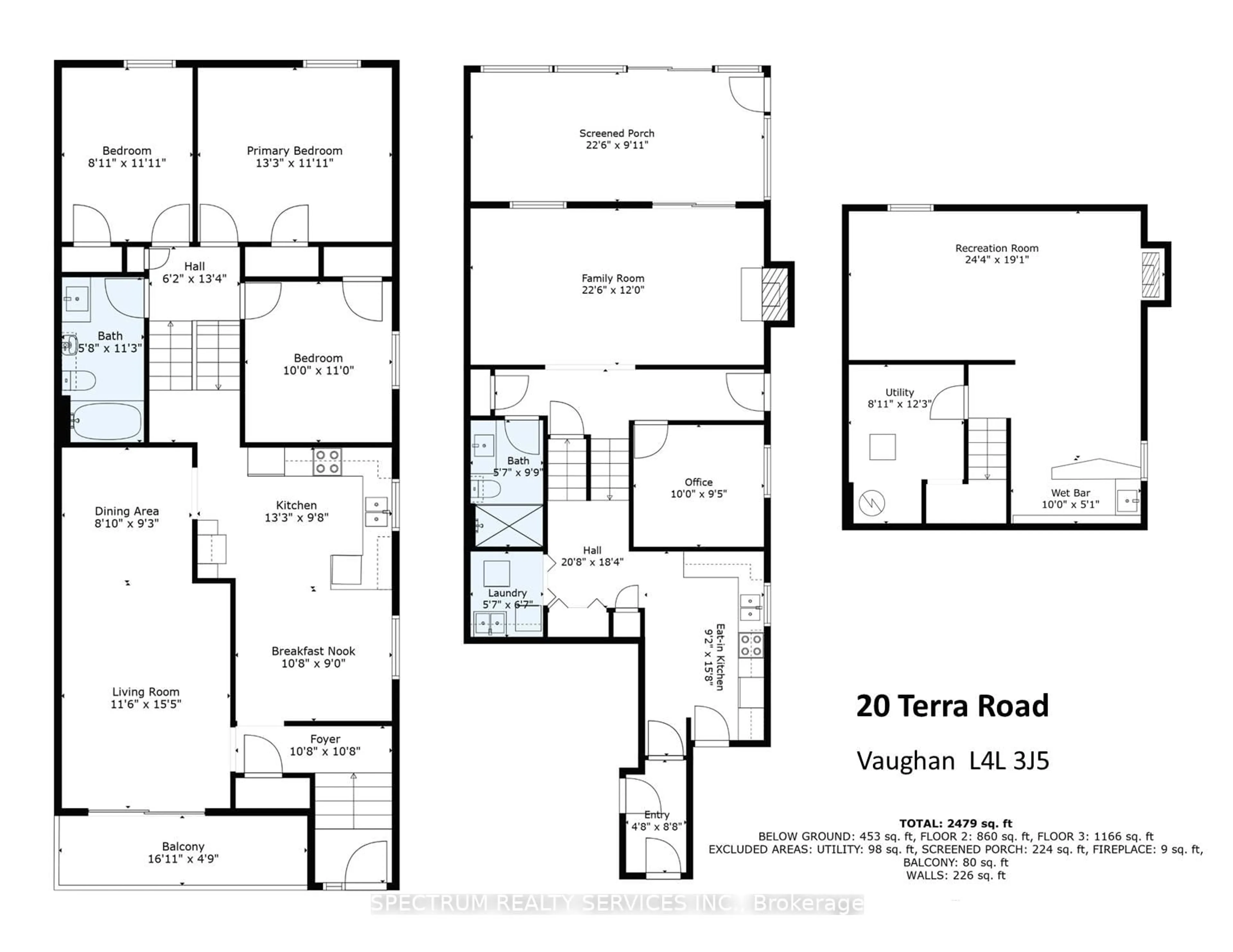 Floor plan for 20 Terra Rd, Vaughan Ontario L4L 3J5